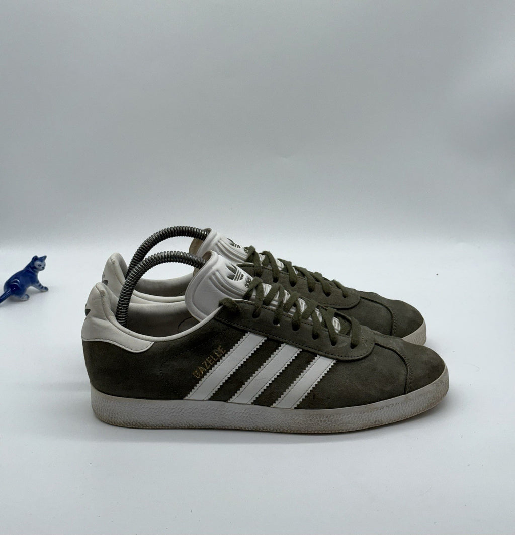 Adidas Gazelle Olive Green White Suede Men’s UK 7 (CQ1784)