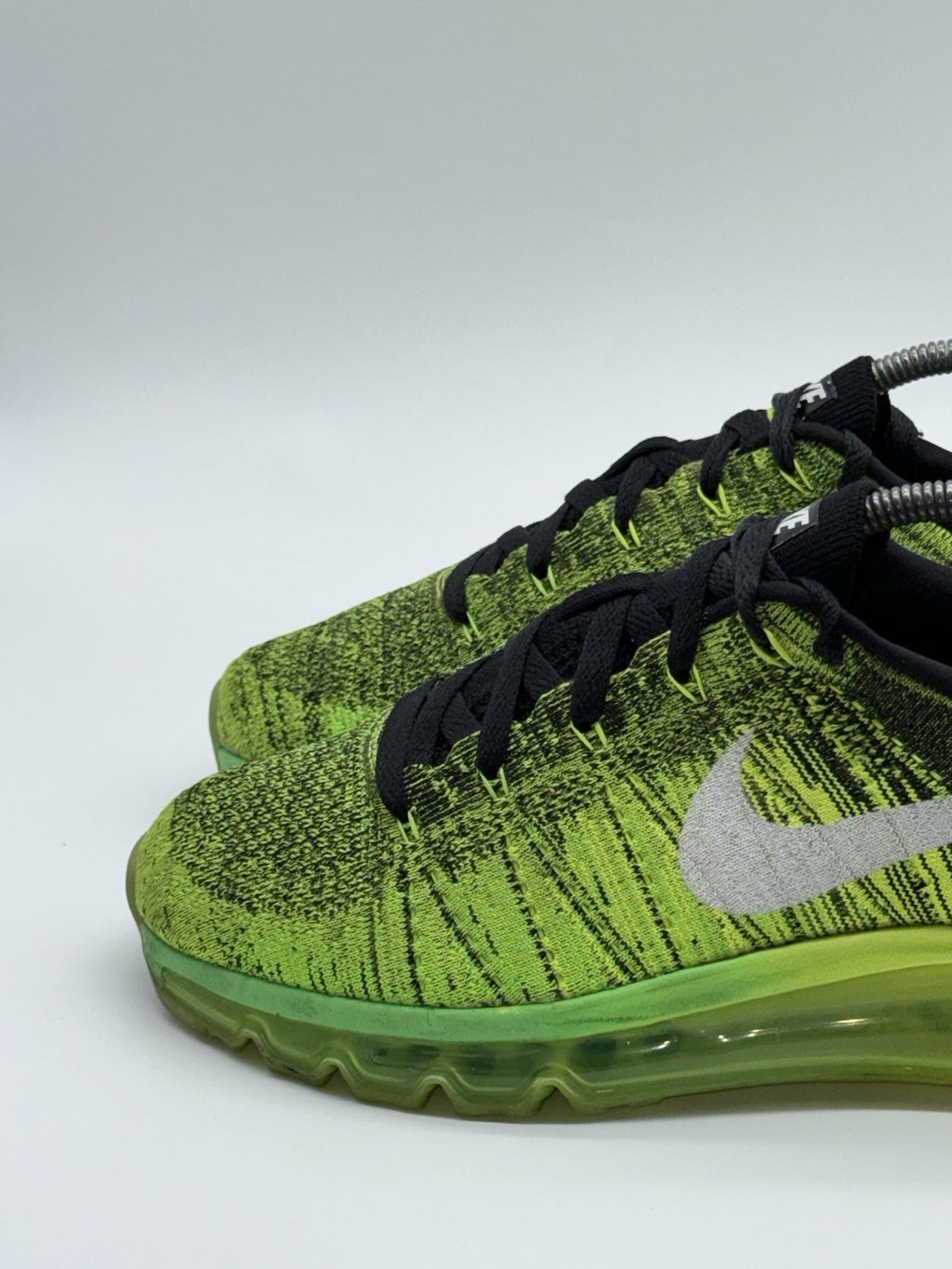 (2015) Nike Flyknit Air Max Voltage Green Volt x Black Retro Trainers UK 7.5