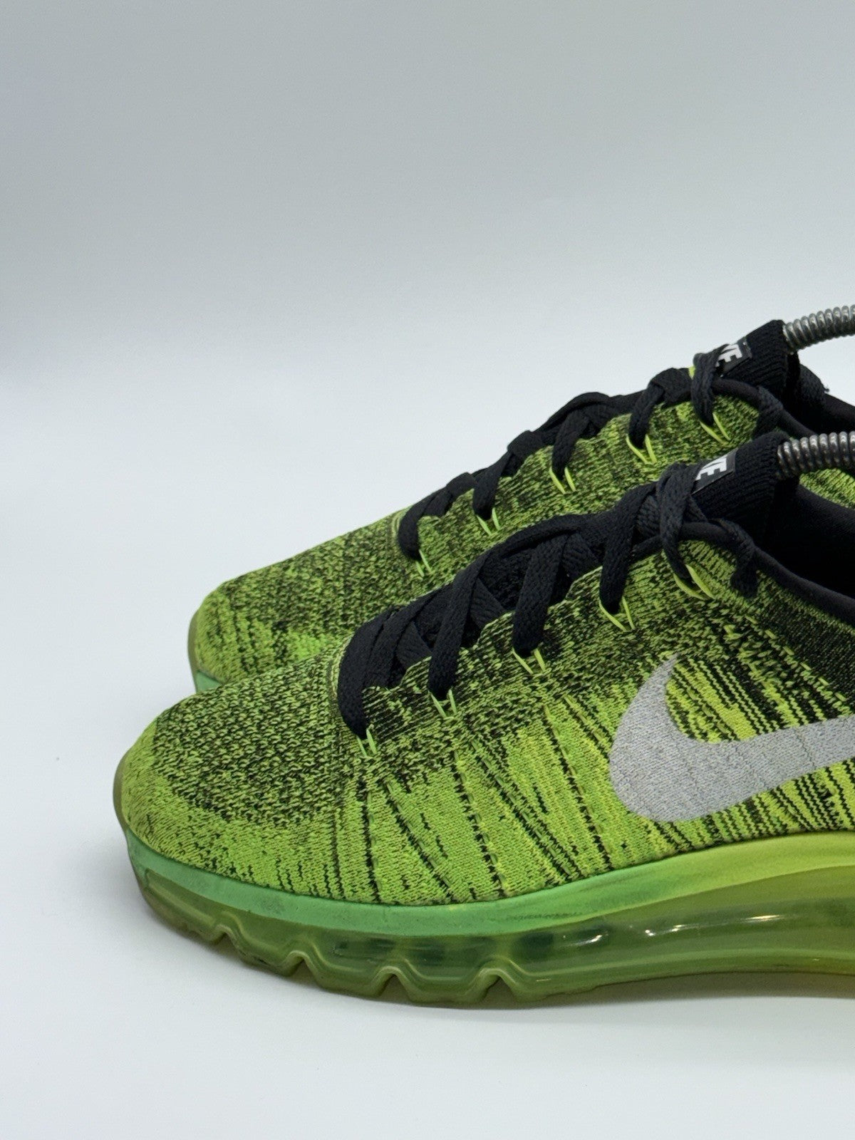 (2015) Nike Flyknit Air Max Voltage Green Volt x Black Retro Trainers UK 7.5