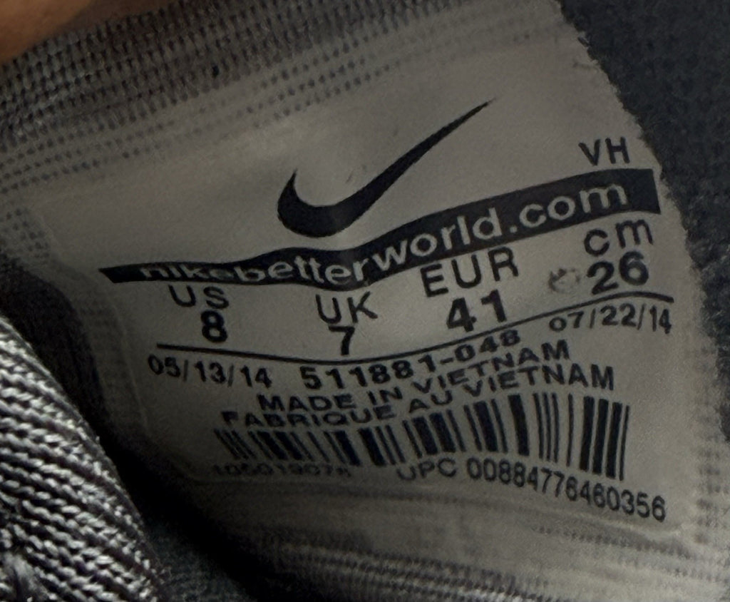(2014) Nike Roshe One Run Wolf Grey x Black Size UK 7 Trainers