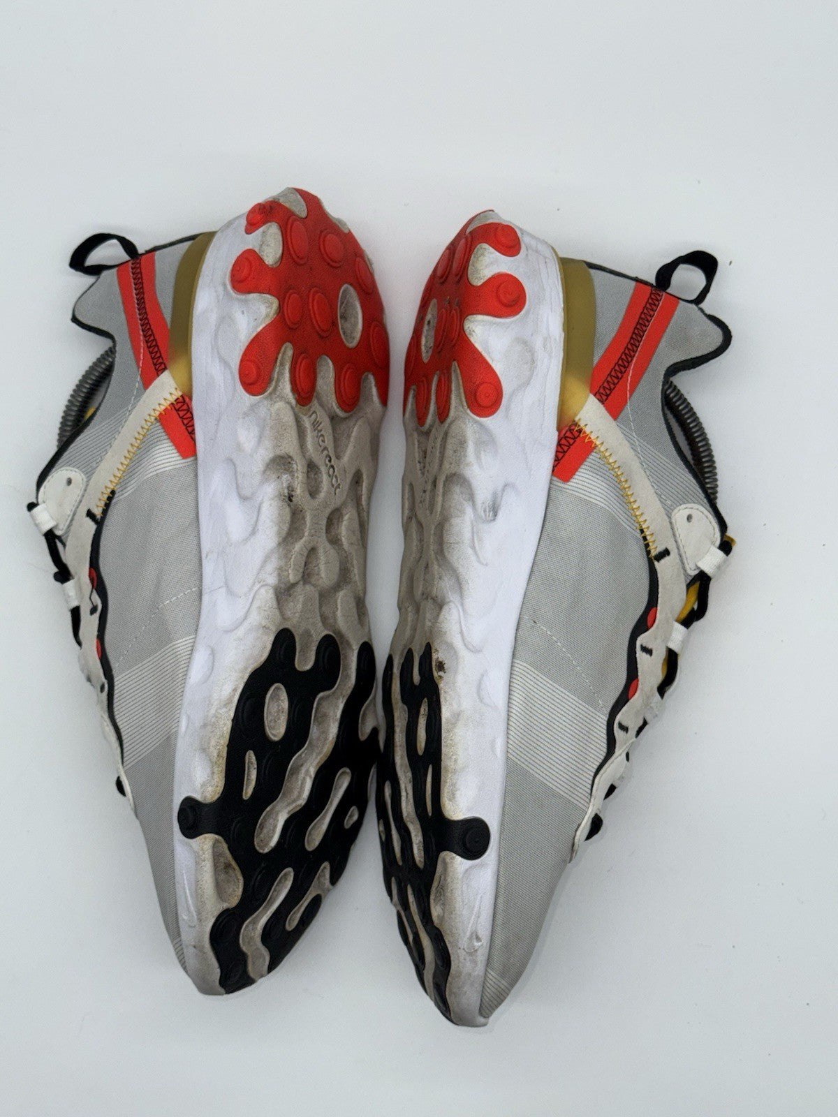 (2019) Nike React Element 55 White Black Crimson Gold Men's UK 8.5
