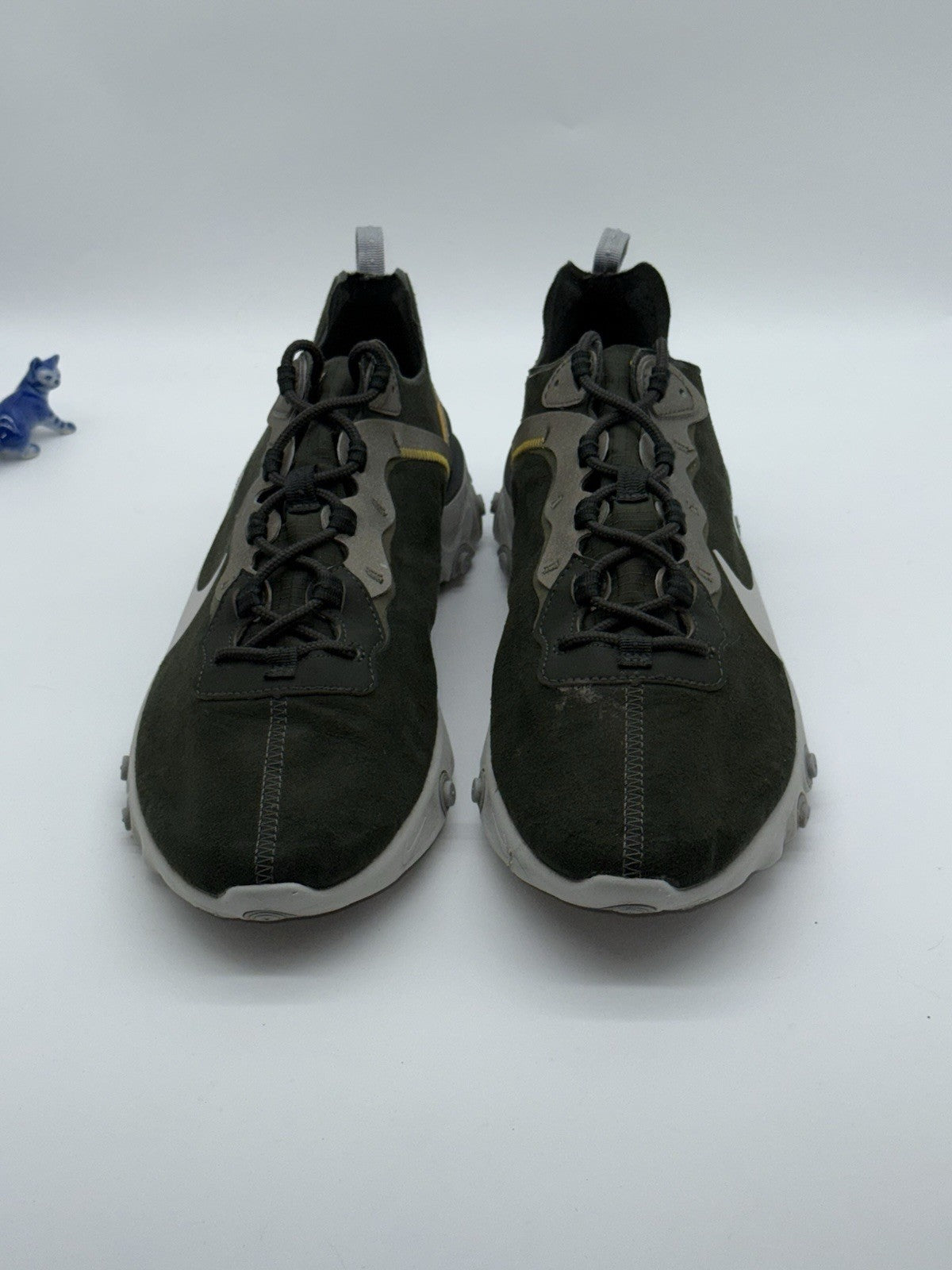 Nike React Element 55 Sequoia Deep Forest Green Khaki x Yellow UK 11 CQ6366-300