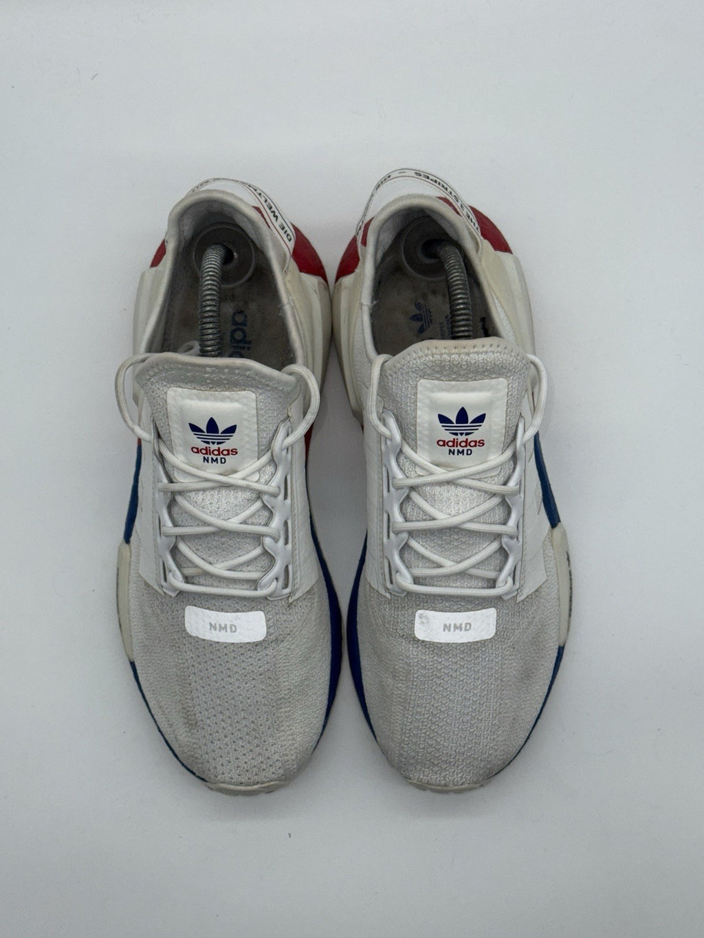 Adidas NMD R1 V2 White x Lush Red x Blue UK Size 7.5 FX4148