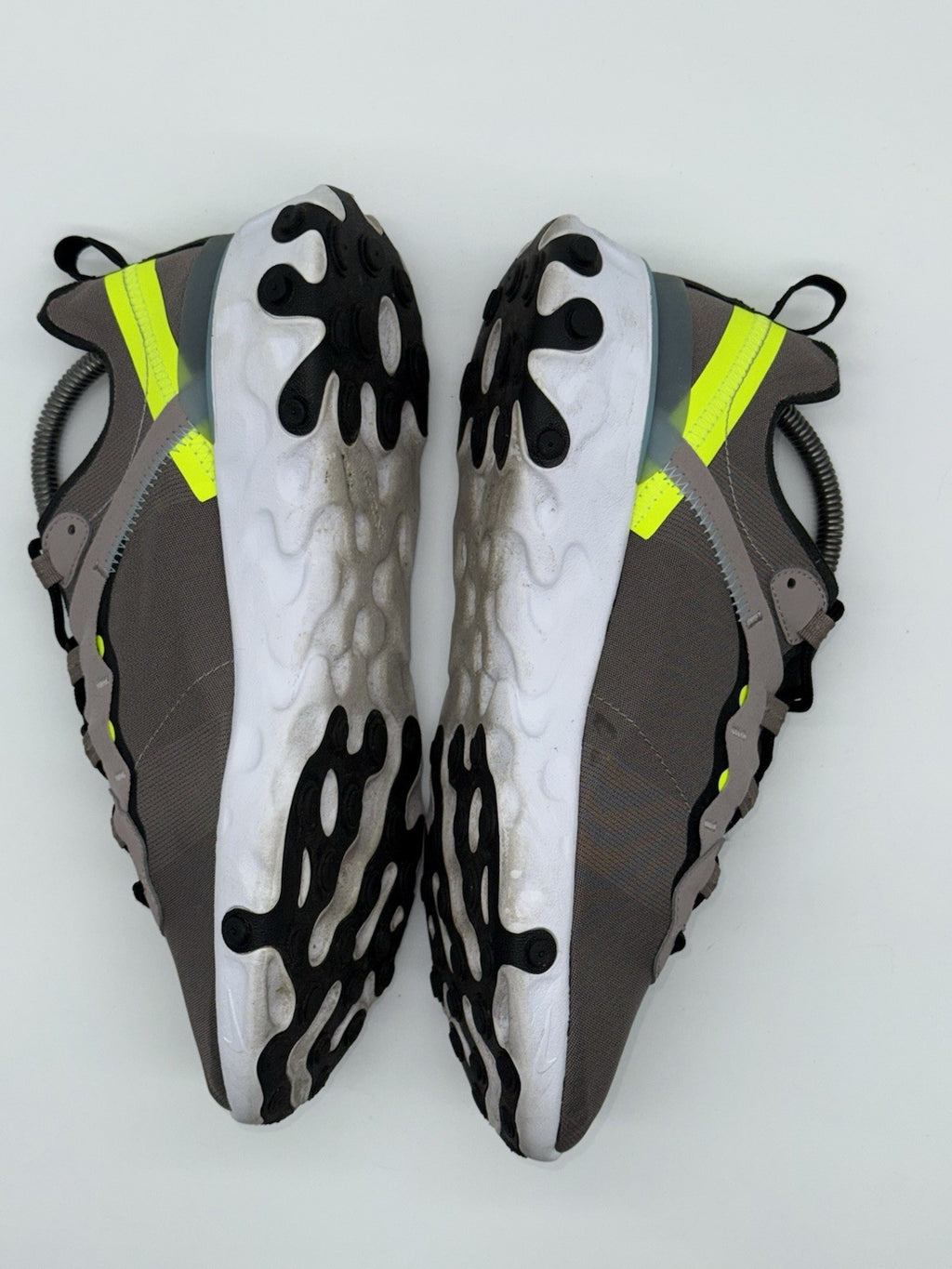 (2019) Nike React Element 55 ‘Pumice Volt Green Black’ Retro Trainers UK 7