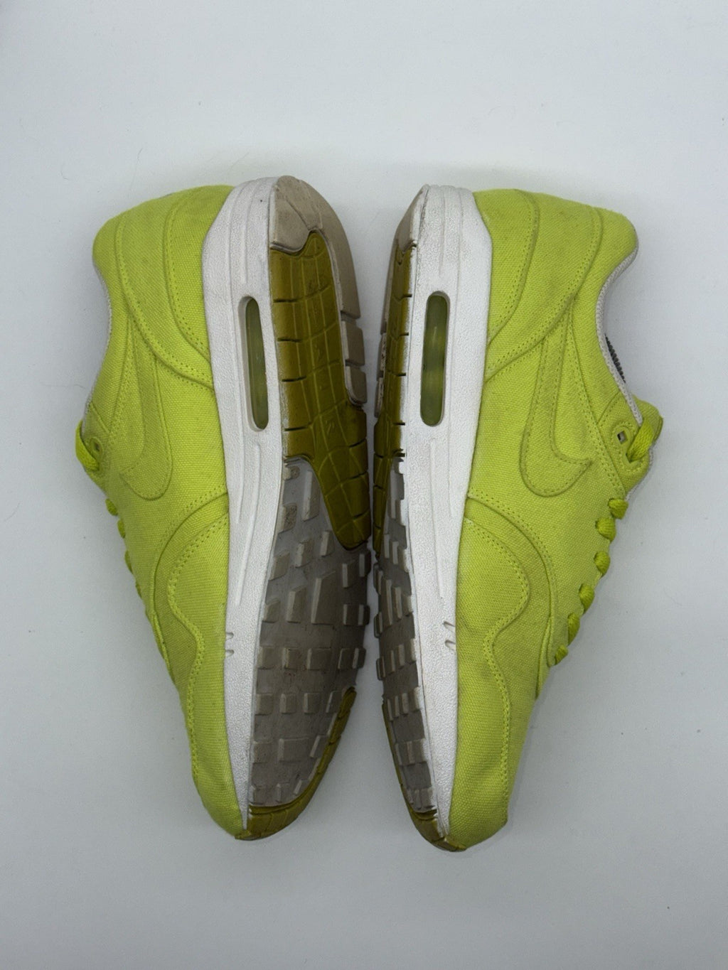 (2011) Nike Air Max 1 Cyber Trainers Size 10.5 Luminous Neon Green (308866-302)