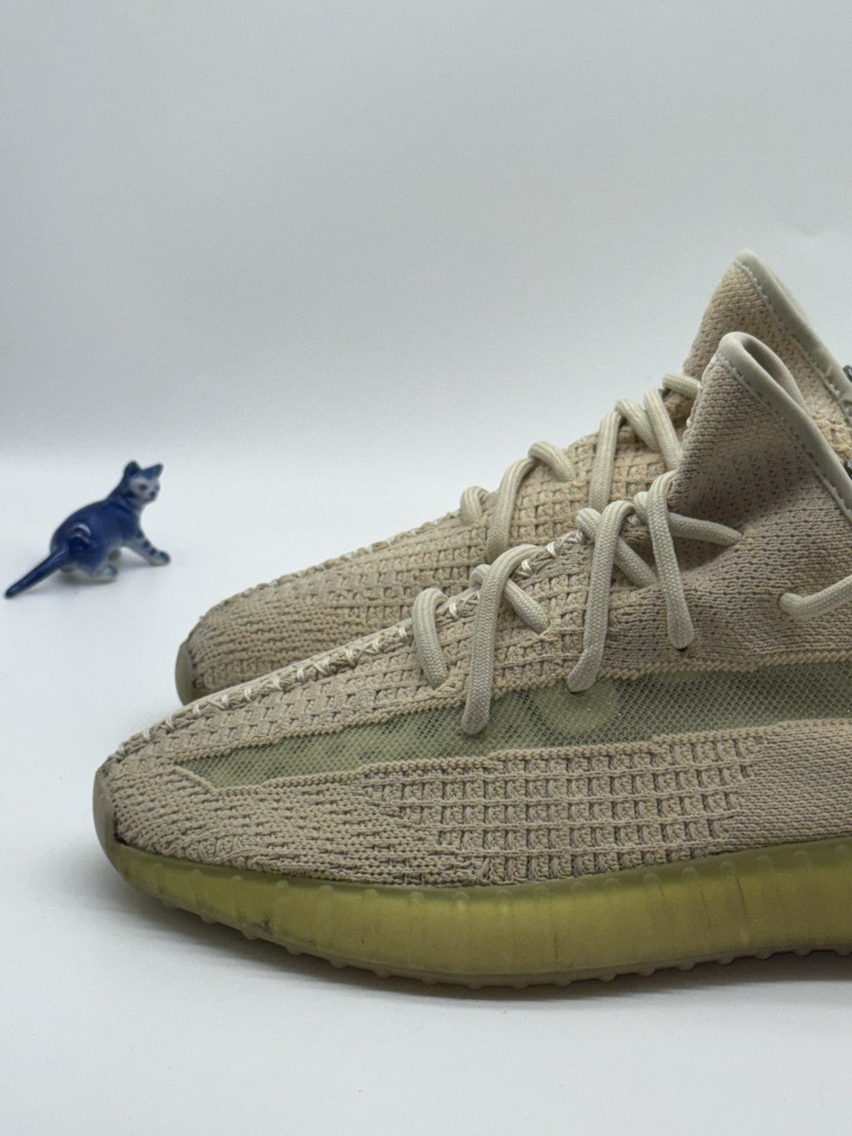 adidas Yeezy Boost 350 V2 Flax Light Brown Hemp Mens UK 10.5 Trainers (FX9028)