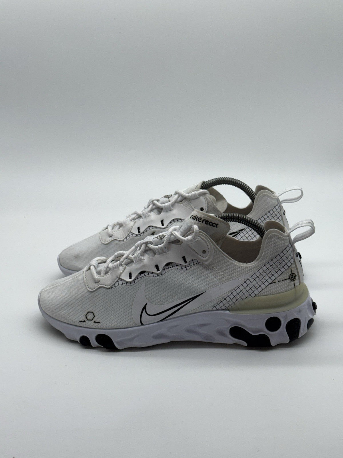 Nike React Element 55 'Schematic' White x Black (2019) – UK 7.5
