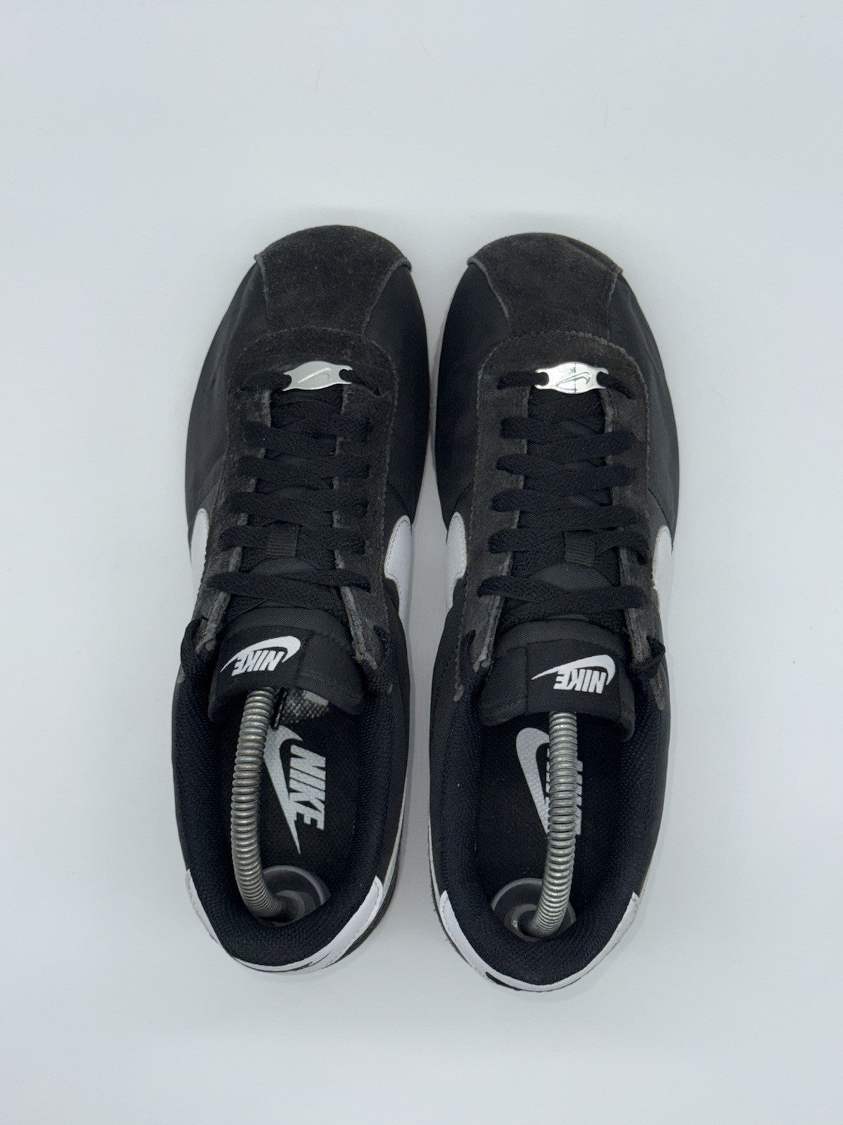 Nike Classic Cortez Black/White TXT Nylon Retro Trainers Size UK 7