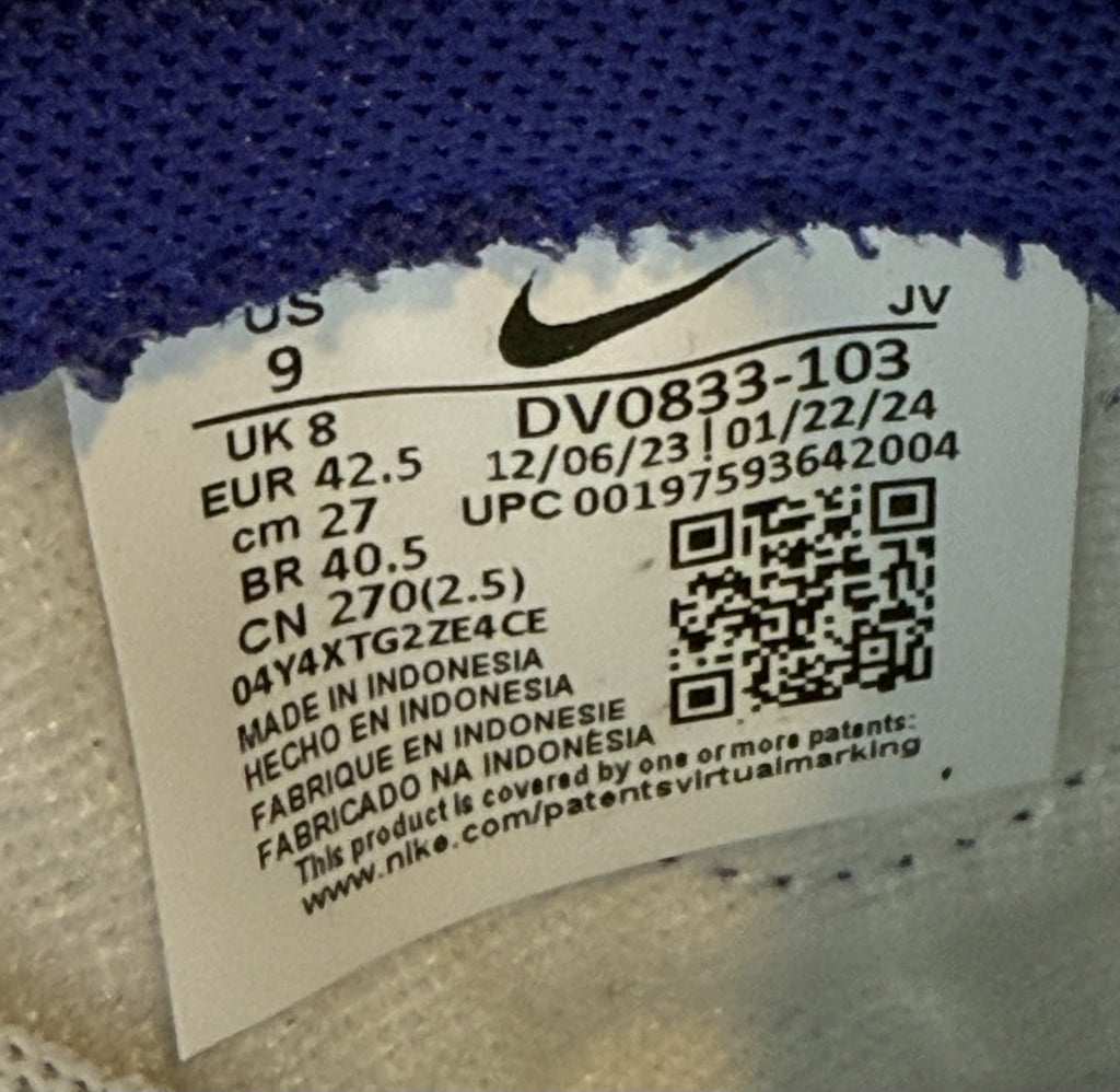 Nike Dunk Low 'Concord Blue x White' (2023) – UK 8