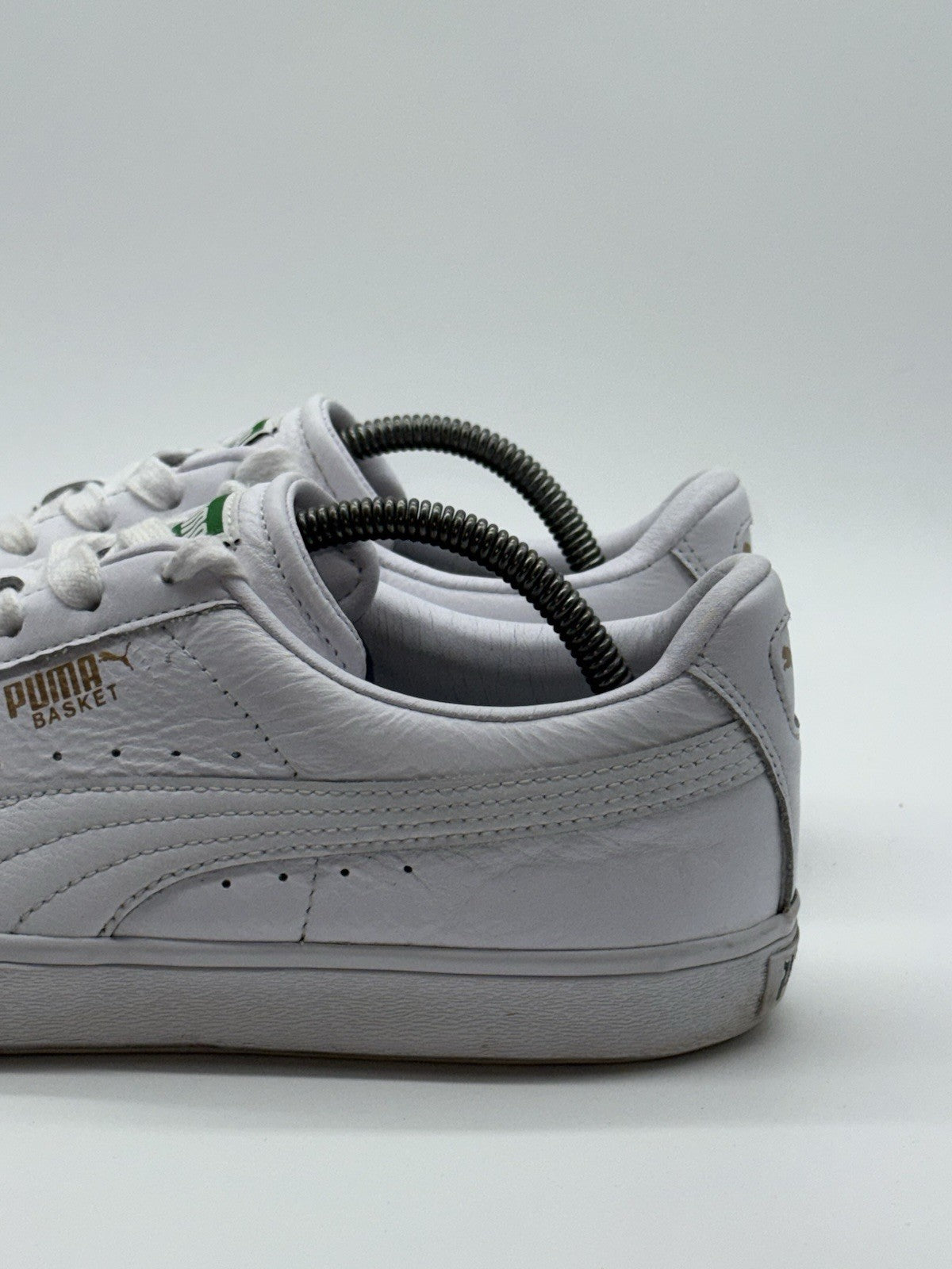 Men’s Puma Basket Vulc White Low Top Trainers Size UK 9