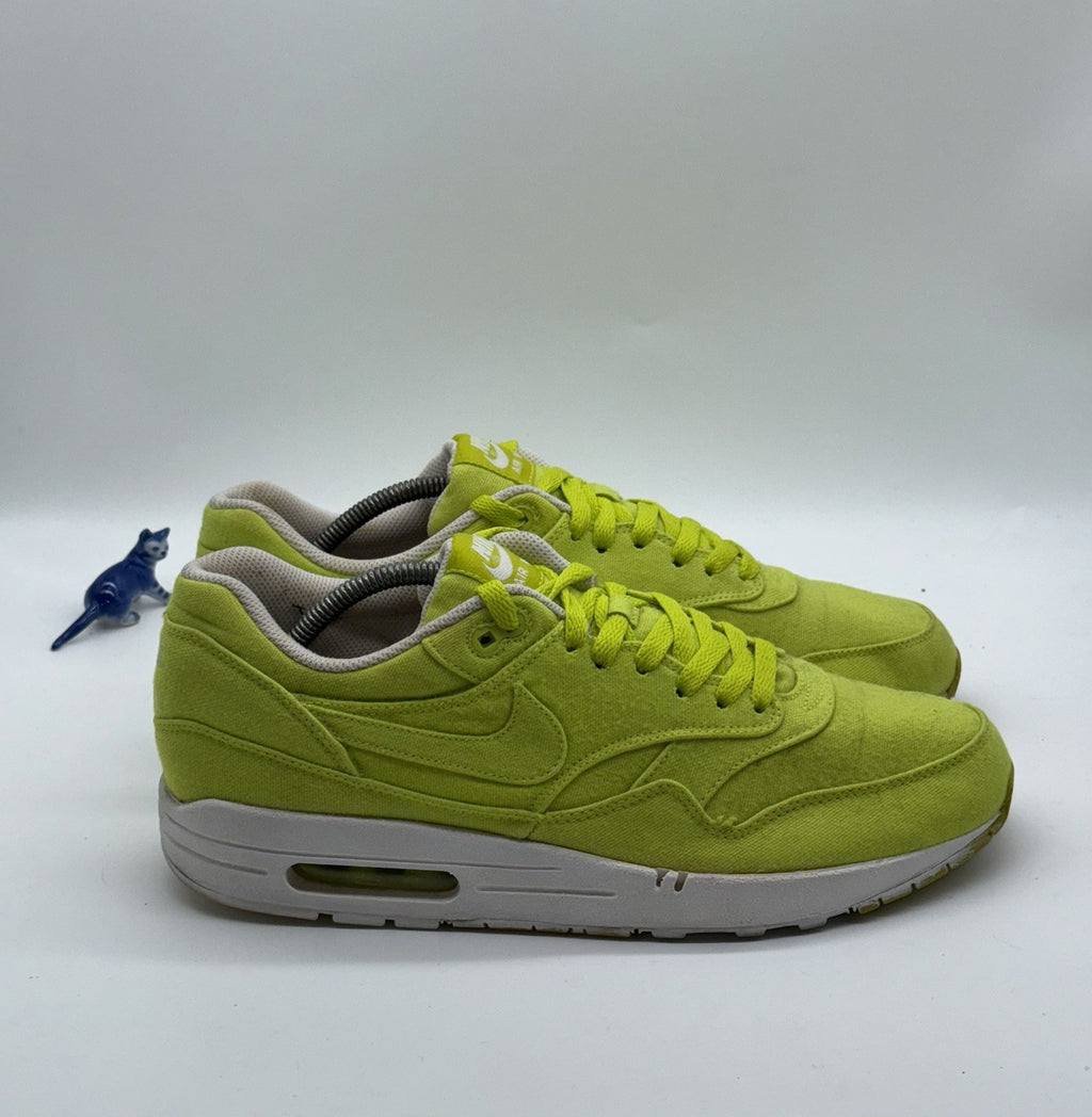 (2011) Nike Air Max 1 Cyber Trainers Size 10.5 Luminous Neon Green (308866-302)
