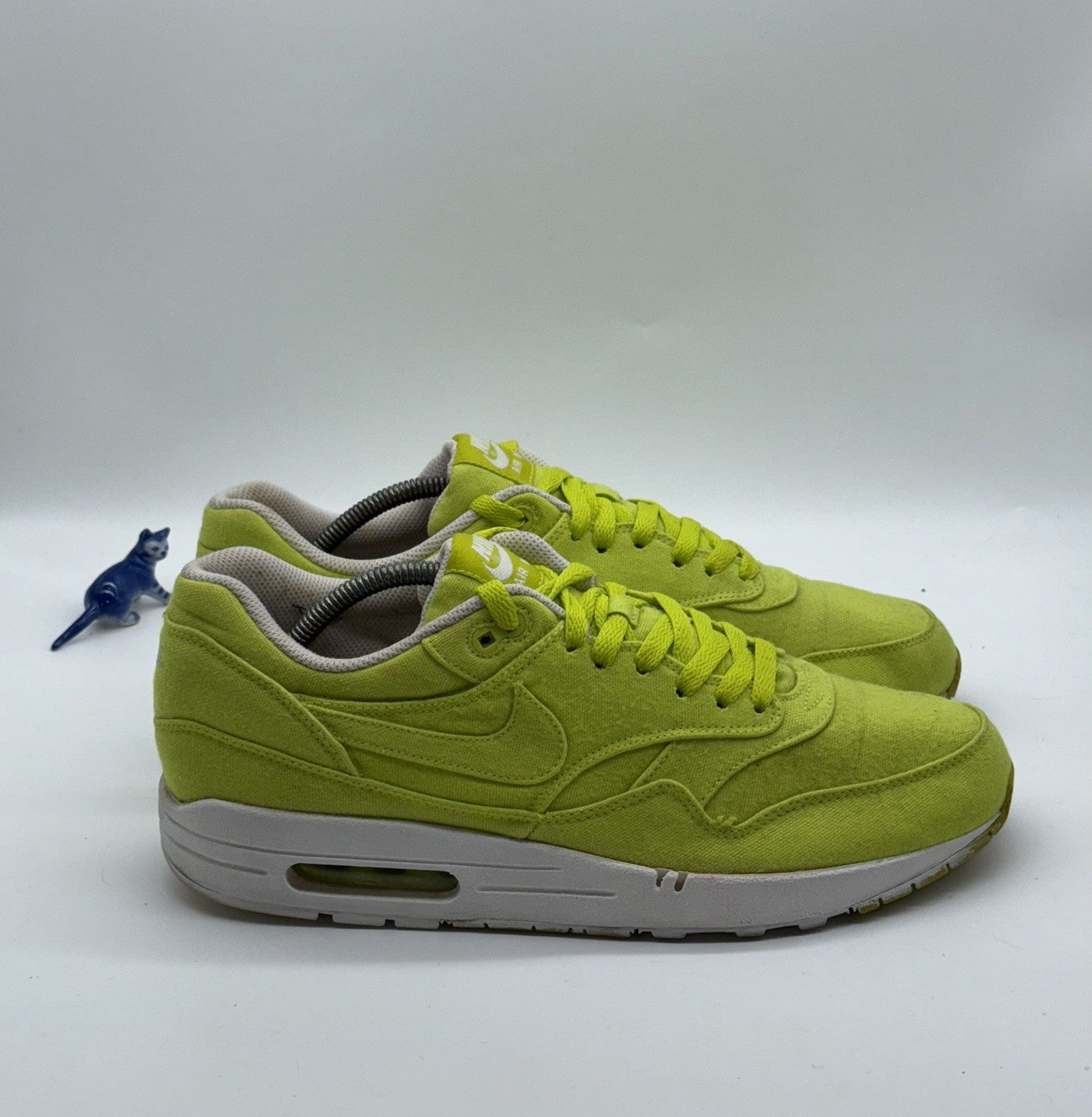 (2011) Nike Air Max 1 Cyber Trainers Size 10.5 Luminous Neon Green (308866-302)