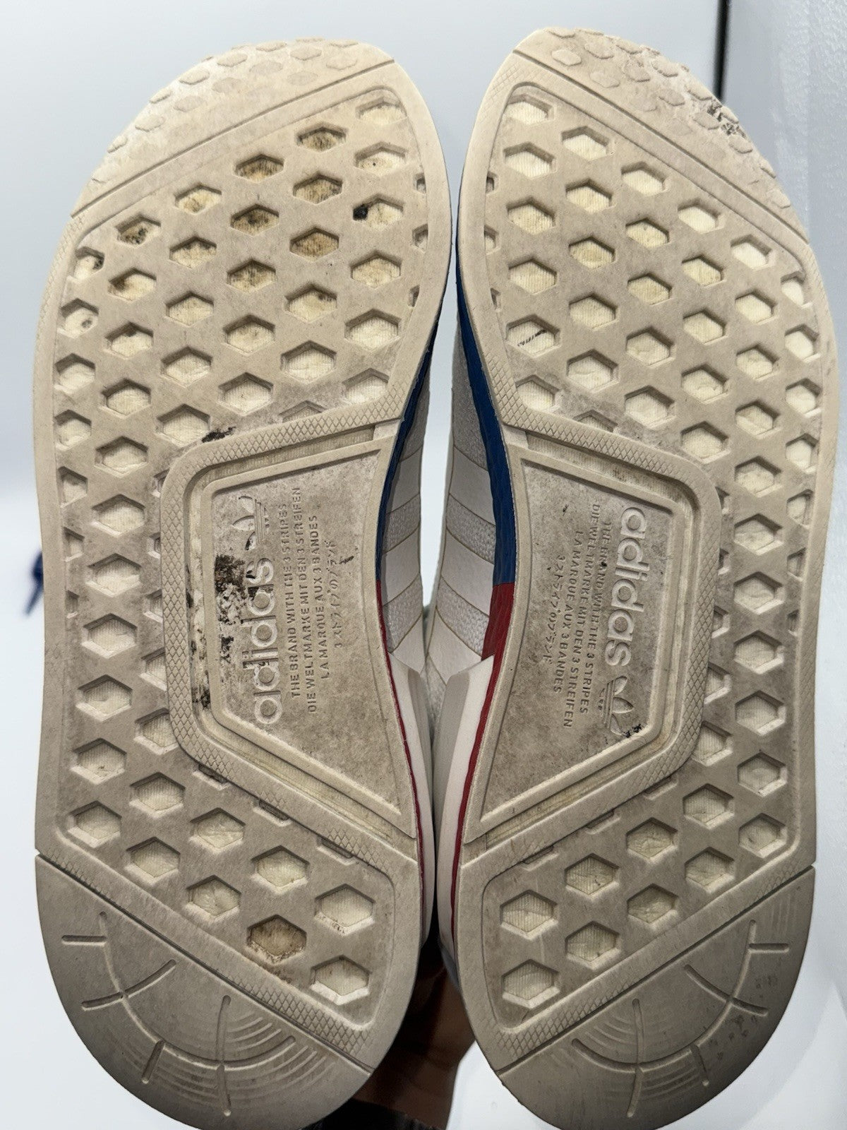 Adidas NMD R1 V2 White x Lush Red x Blue UK Size 7.5 FX4148