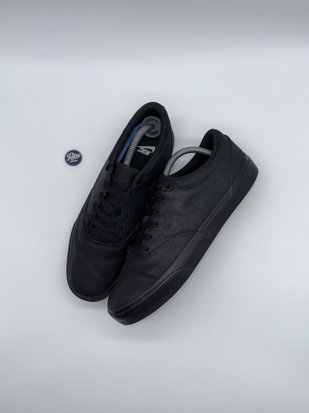 Nike SB Charge 'Triple Black' customised trainers – UK 8.5