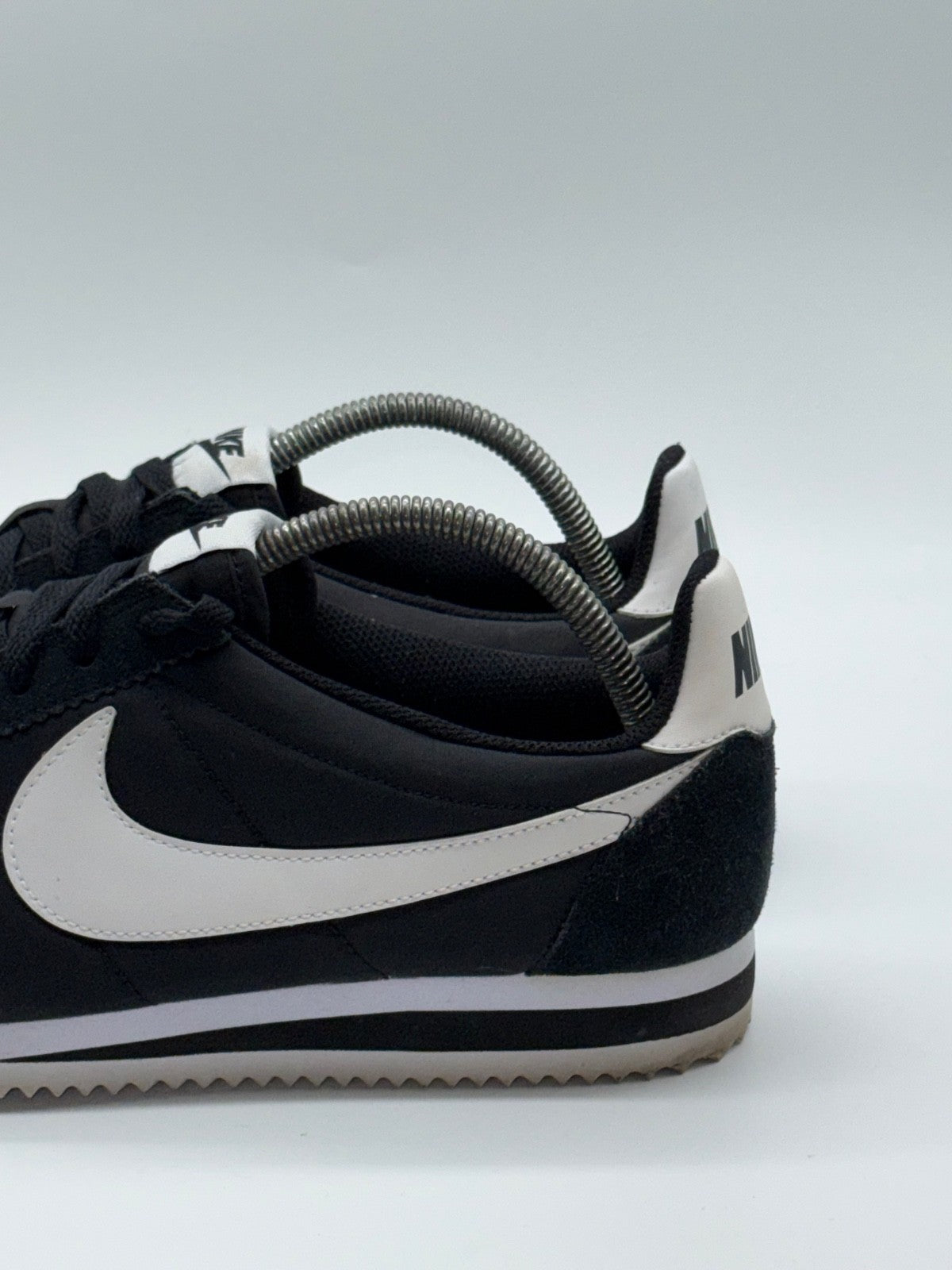 (2015) Nike Classic Cortez Nylon OG Vintage - Black White - Size UK 8