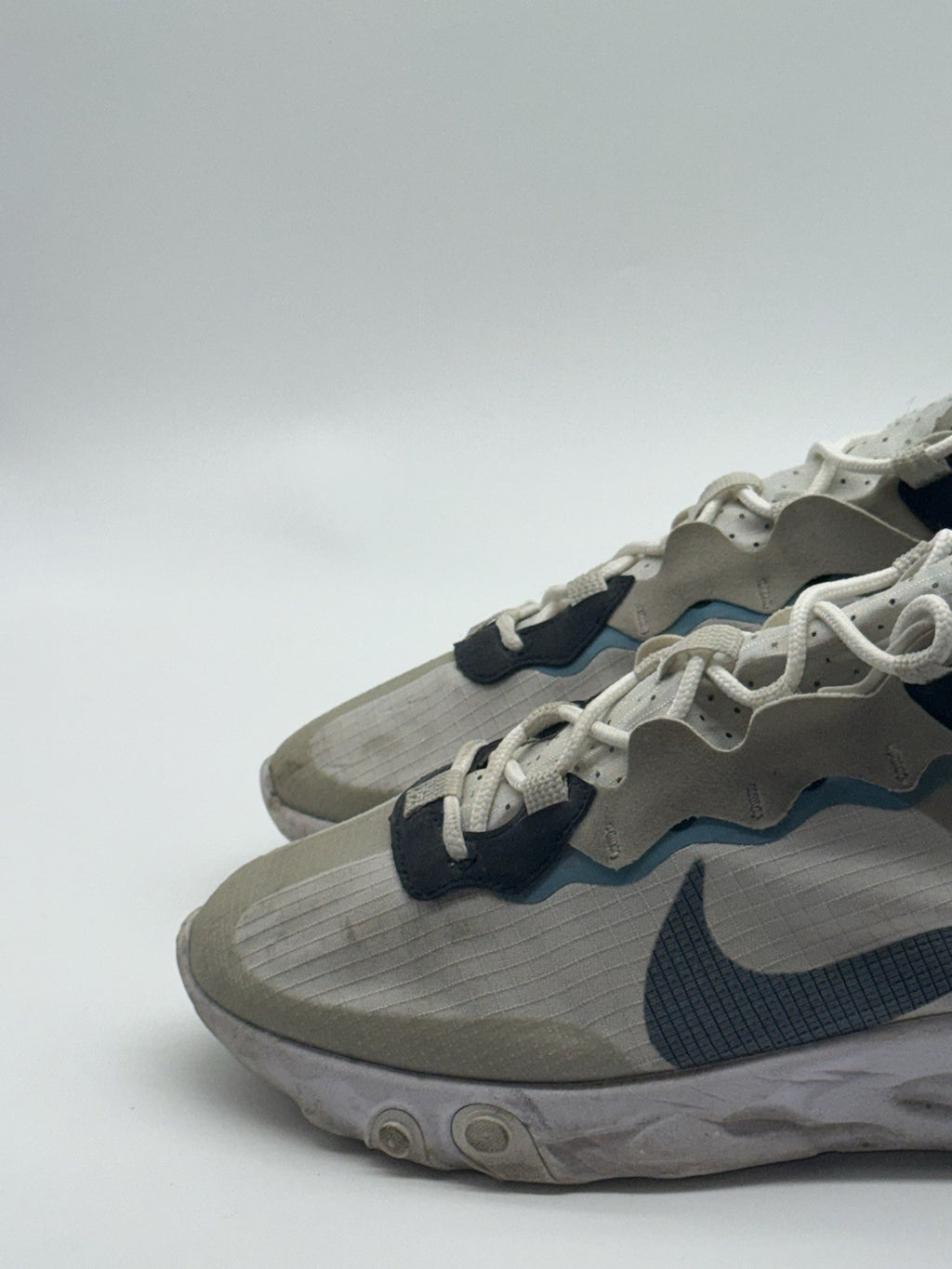 (2020) Nike React Element 55 Beige Blue Grey Retro Trainers Men’s UK 8