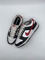 (2022) Nike Dunk Low Retro Red Swoosh Panda Trainers Size UK 7.5