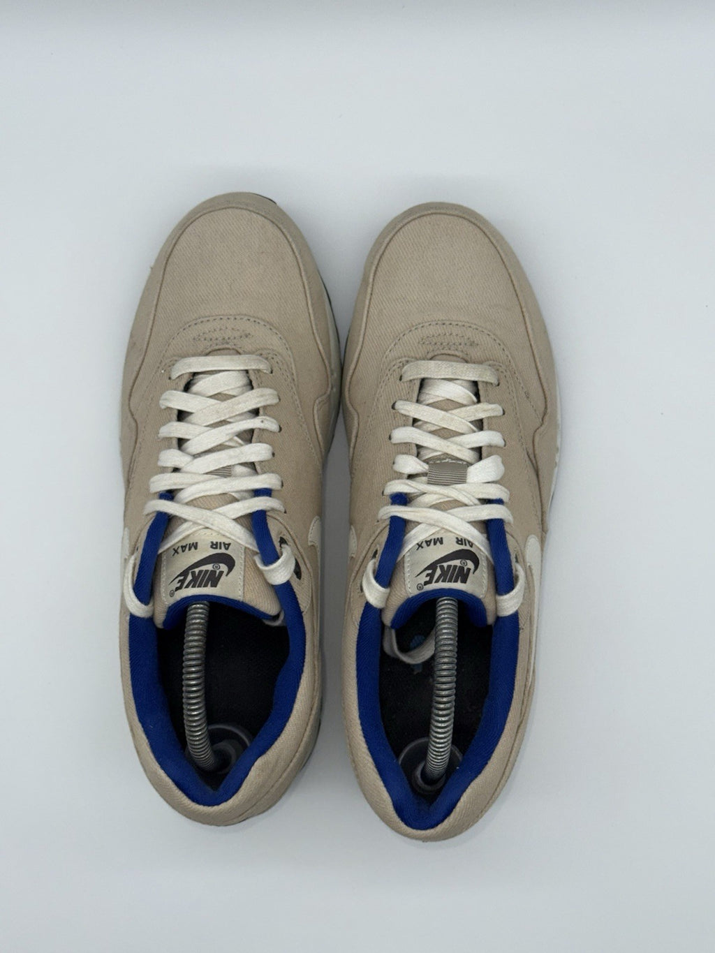 (2012) Rare Nike Air Max 1 Premium 'Classic Stone x Blue' UK 7.5 - (512033 040)
