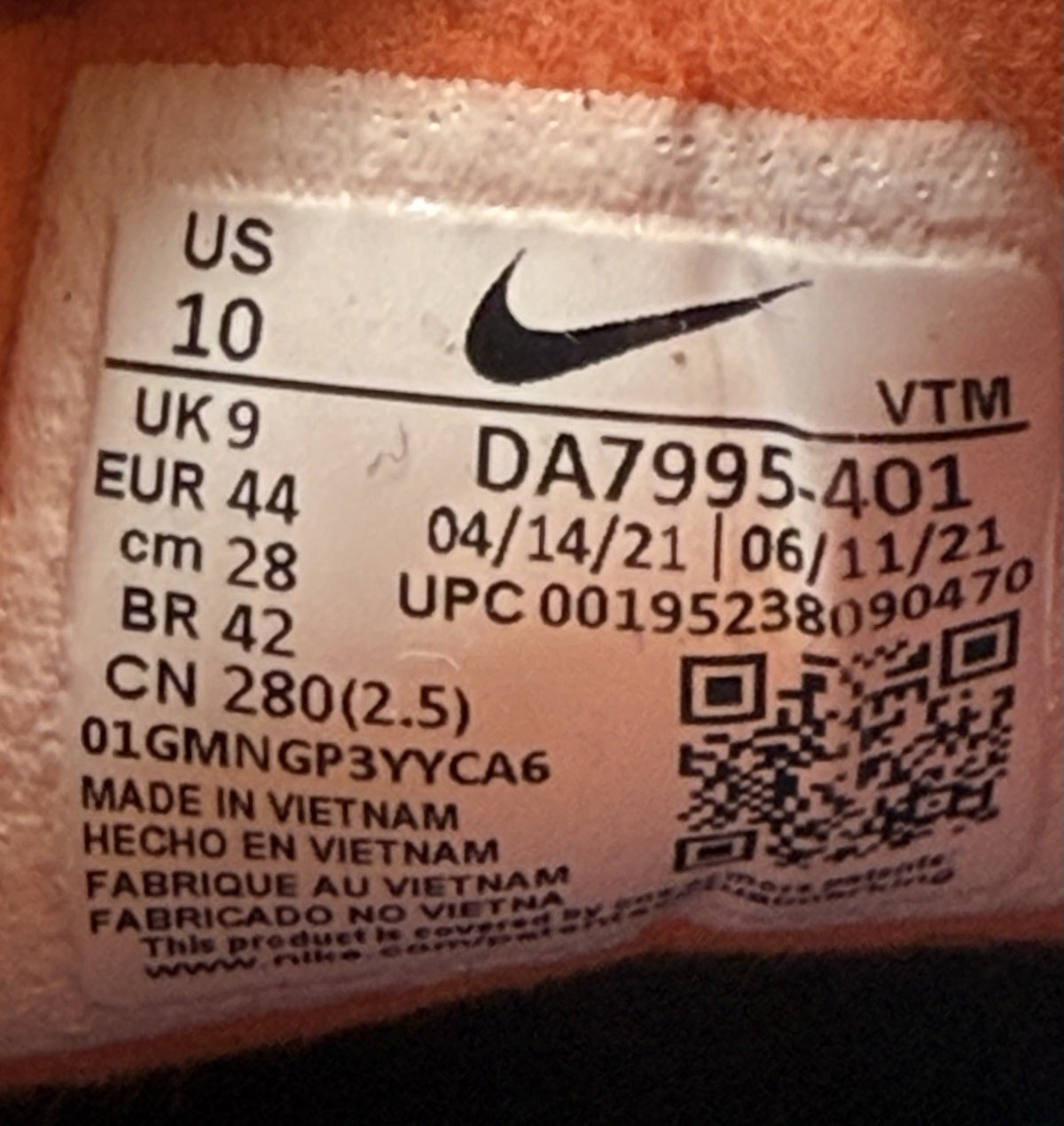 Nike Waffle One 'Midnight Navy x Orange x Melon Tint' (2021) – UK 9