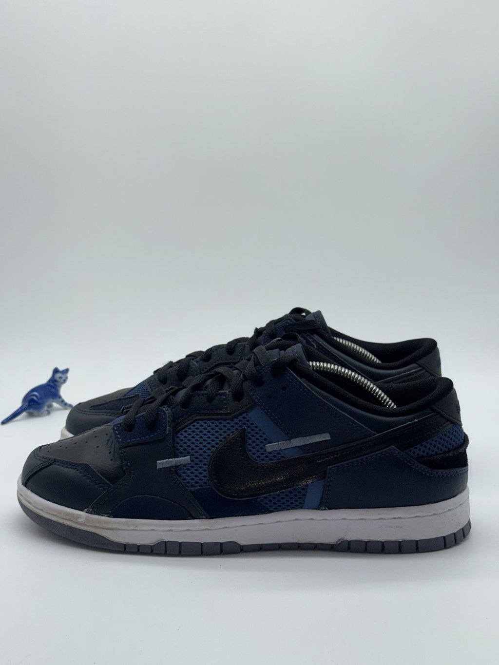 (2021) Nike Dunk Low Scrap Black x Navy Blue Men's UK 7.5