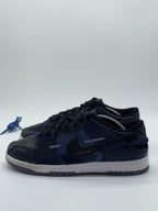 (2021) Nike Dunk Low Scrap Black x Navy Blue Men's UK 7.5