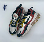 Nike Trainers Air Max 270 React White Teal Yellow Red Running Gym Men’s UK 8.5