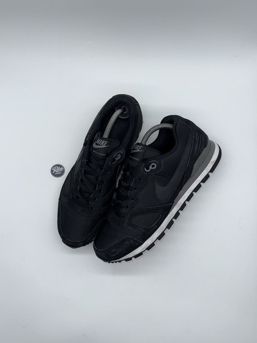 Nike Air Waffle Trainer 'Black x Grey Suede' – UK 8