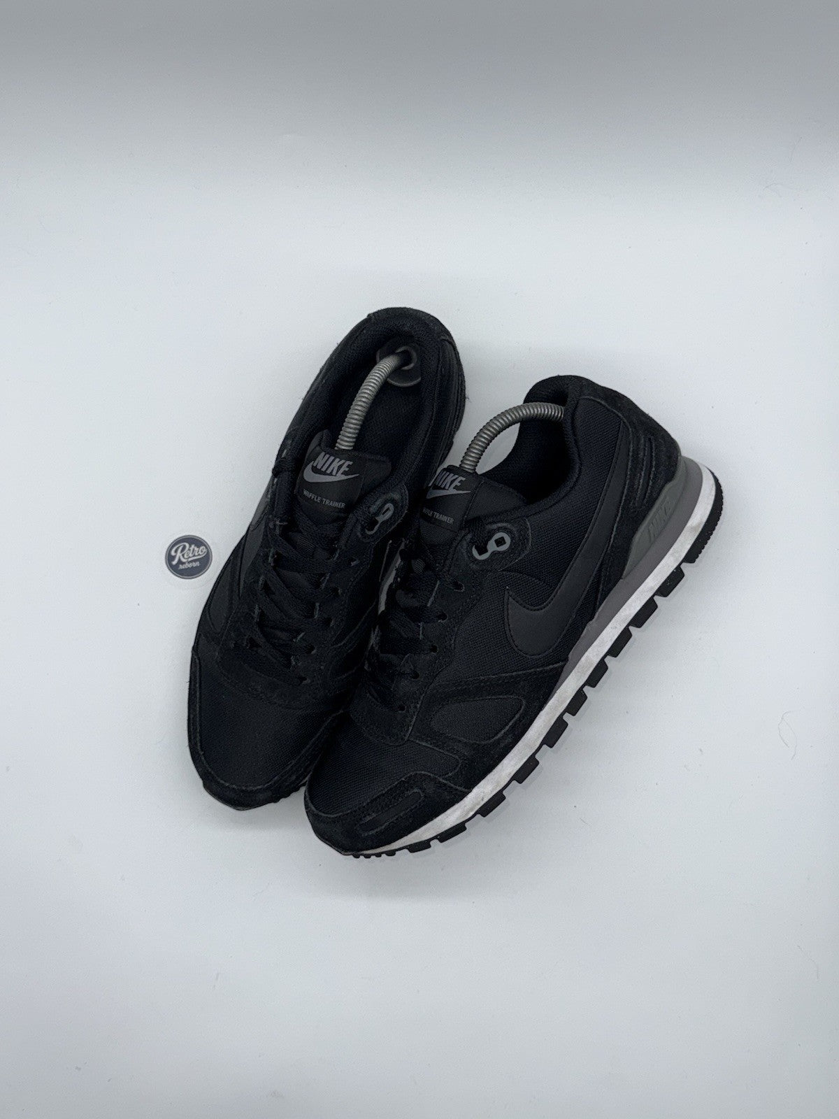 Nike Air Waffle Trainer 'Black x Grey Suede' – UK 8