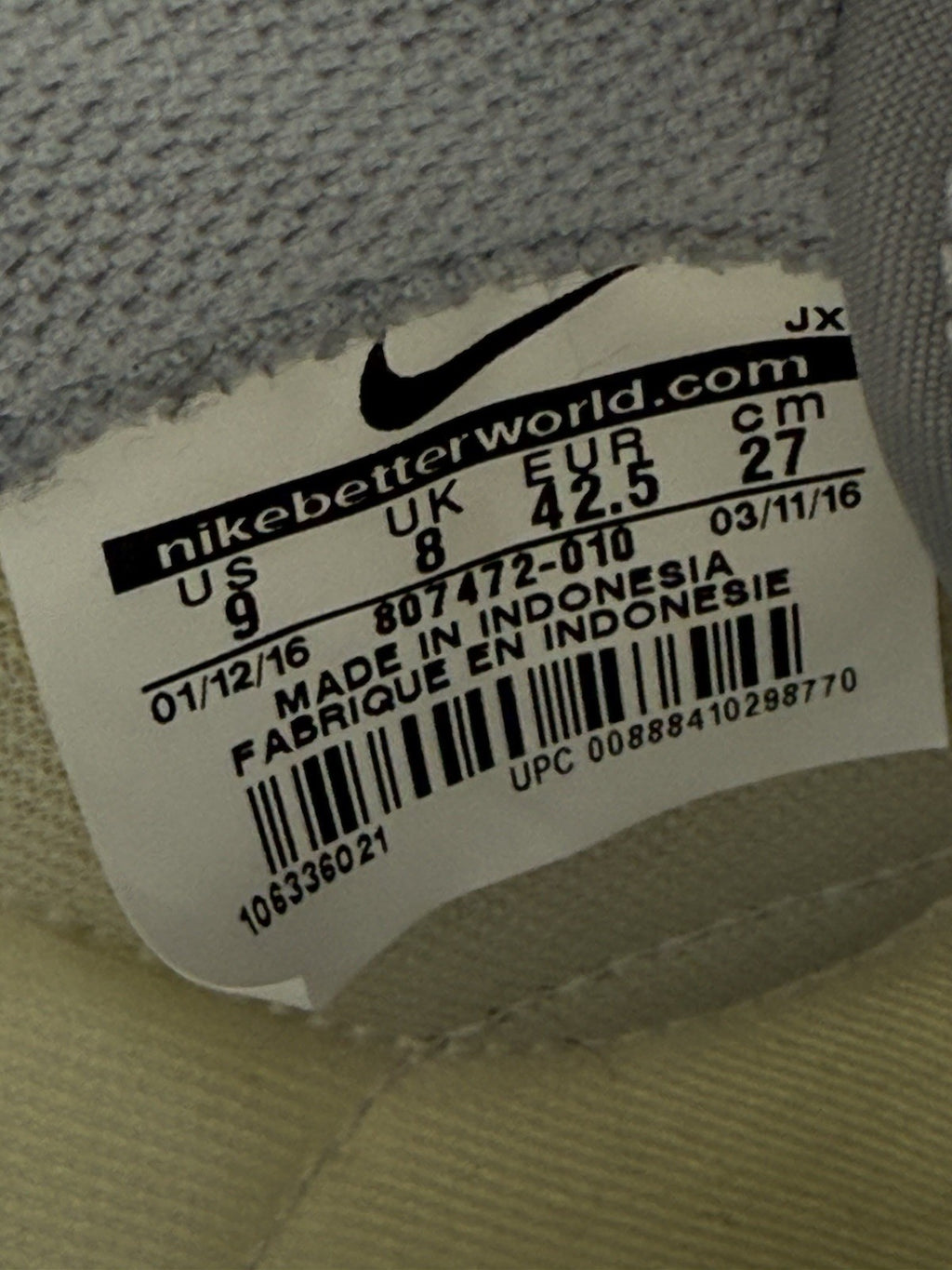 Nike Classic Cortez Nylon OG 'Wolf Grey x White' (2016) – UK 8