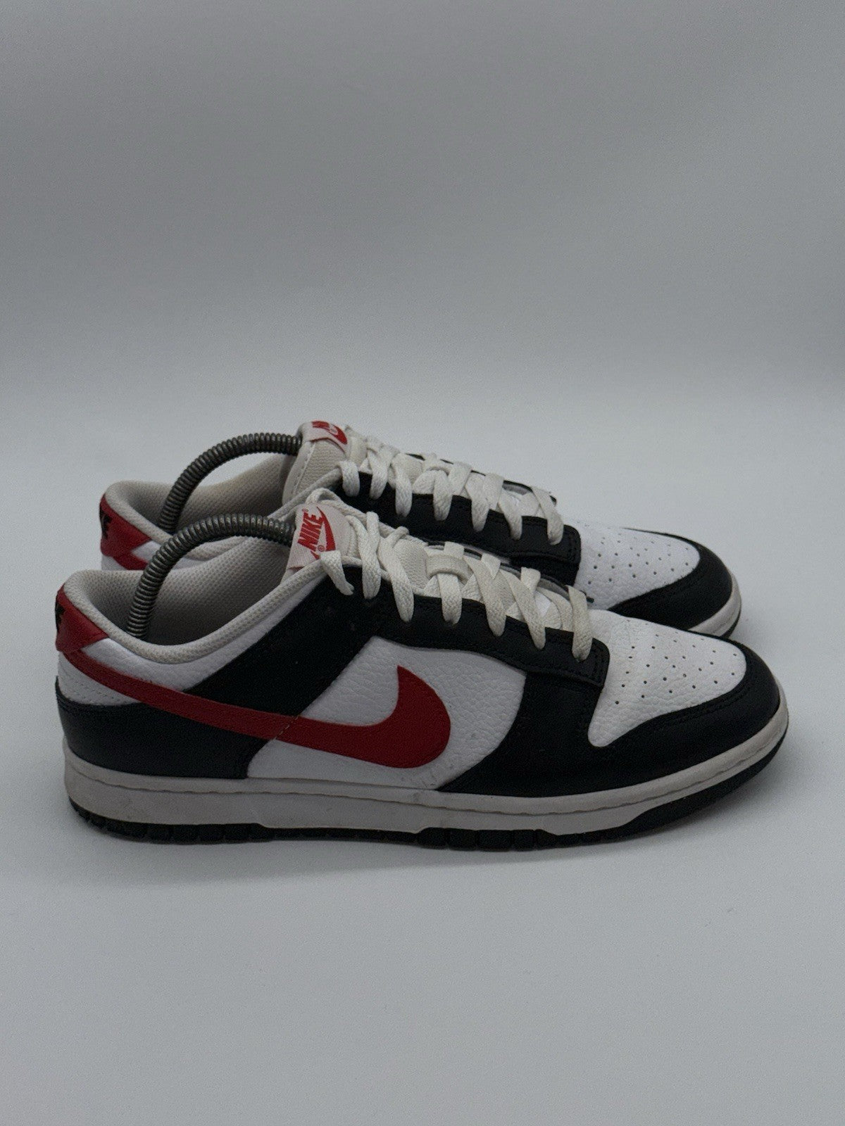 (2022) Nike Dunk Low Retro Red Swoosh Panda Trainers Size UK 7.5