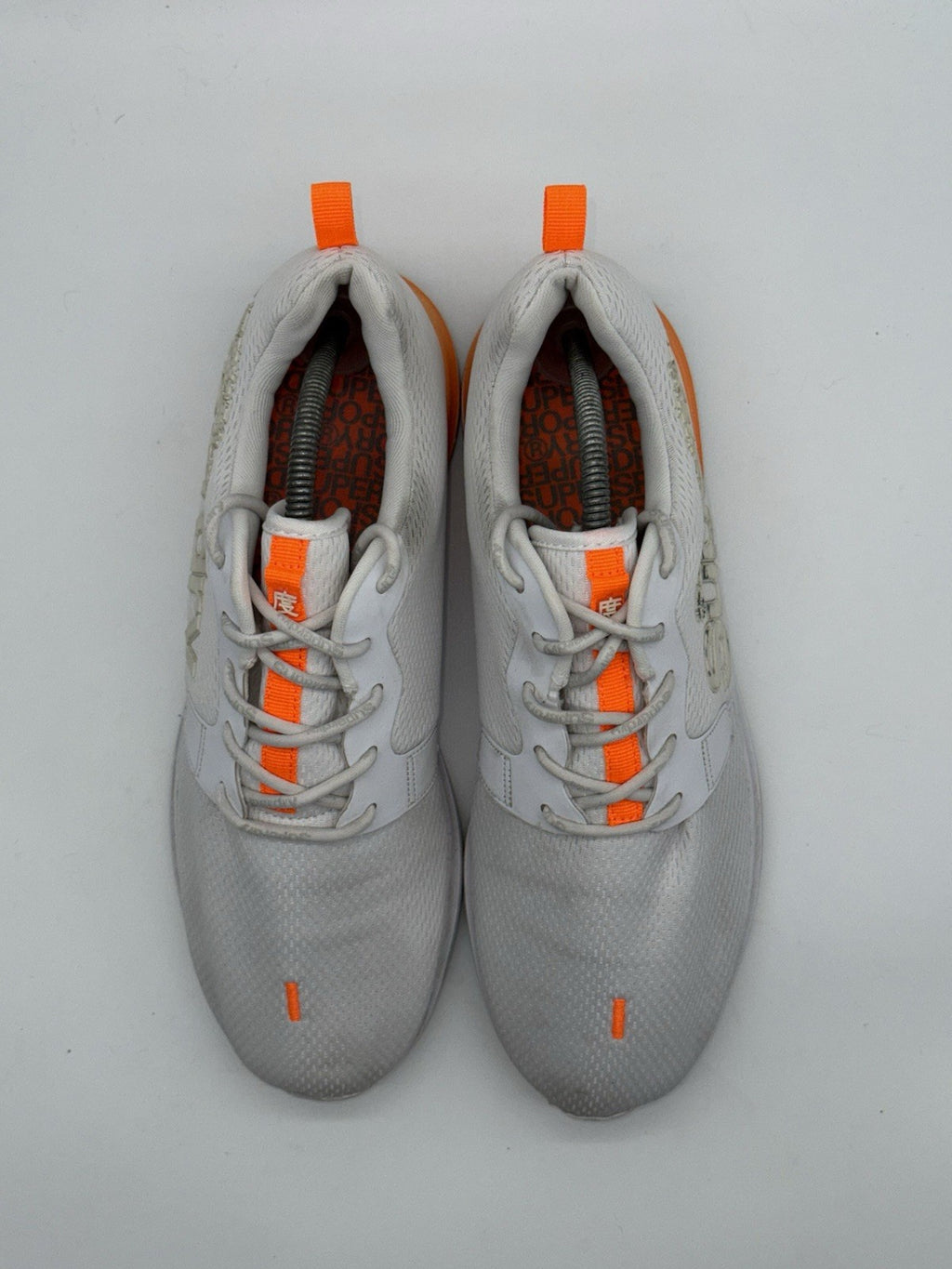 Men’s Superdry Hyper Core Lightweight Runner Trainers UK 9 White x Orange