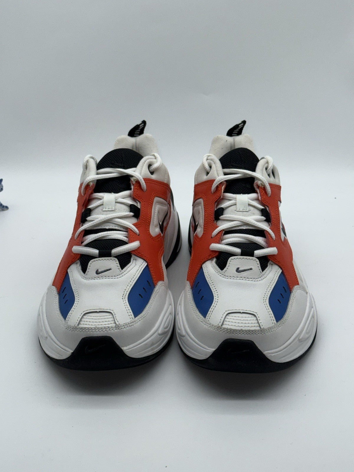 Nike M2K Tekno White Black Orange Men's UK 9 Retro Trainers (AV4789-100)