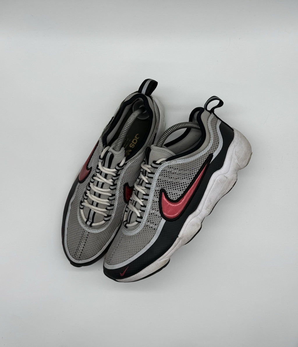 Nike Air Zoom Spiridon SP Metallic Silver Sport Red Men’s Retro Trainers UK 7