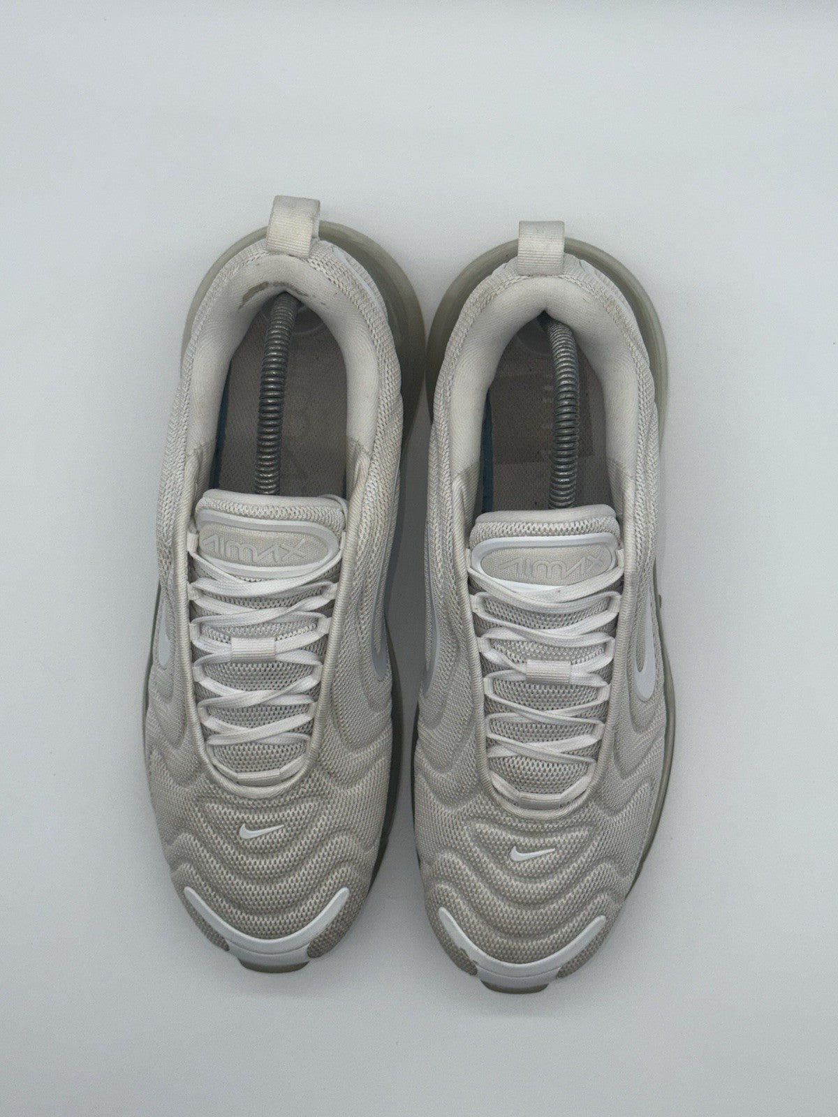Nike Air Max 720 White Metallic Platinum Trainers Size UK 7.5 (AO2924-100)
