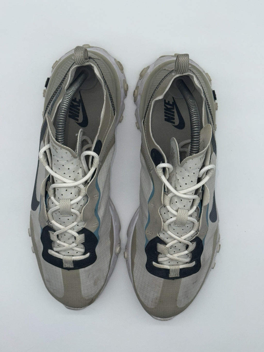 (2020) Nike React Element 55 Beige Blue Grey Retro Trainers Men’s UK 8