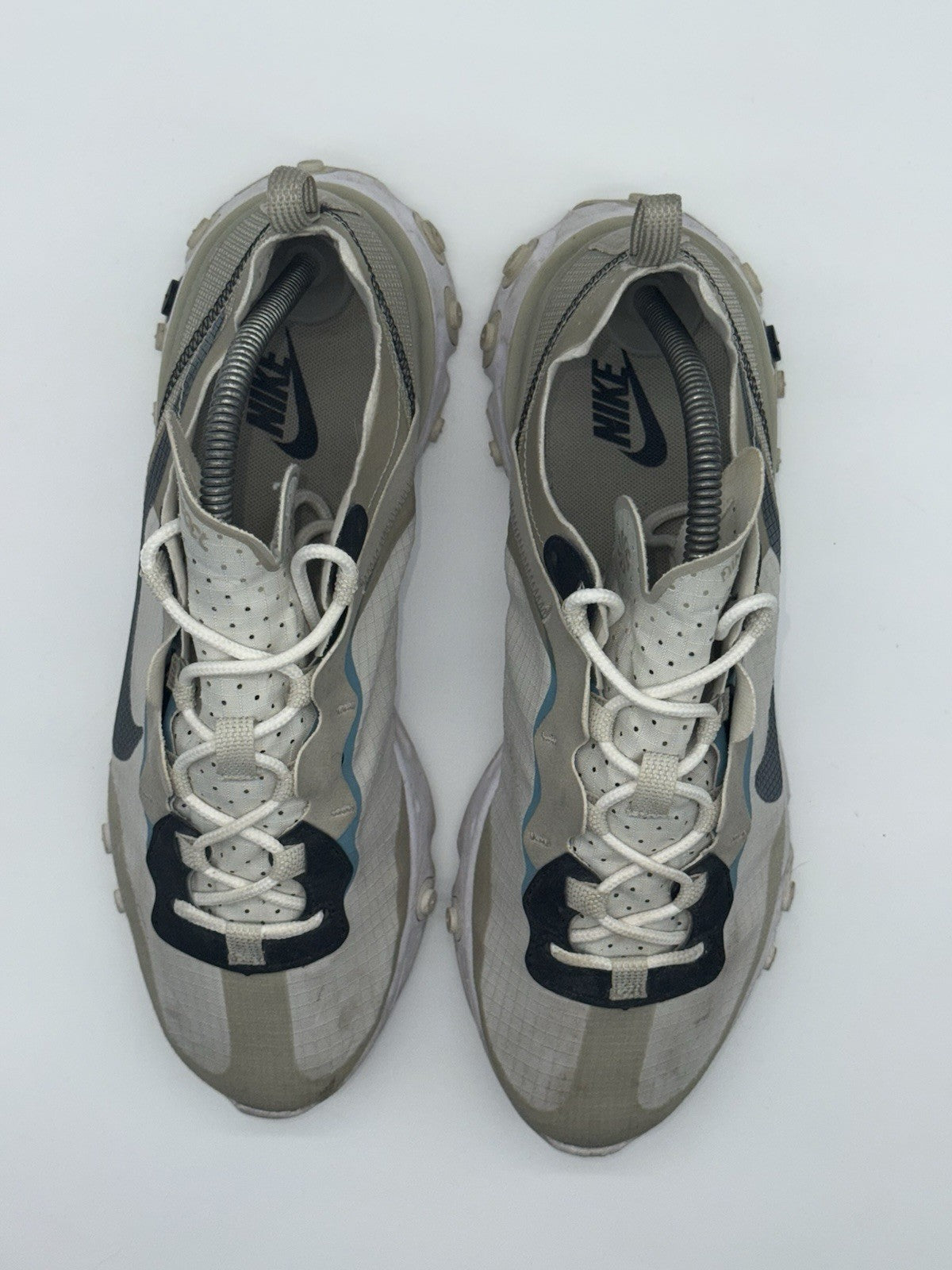 (2020) Nike React Element 55 Beige Blue Grey Retro Trainers Men’s UK 8