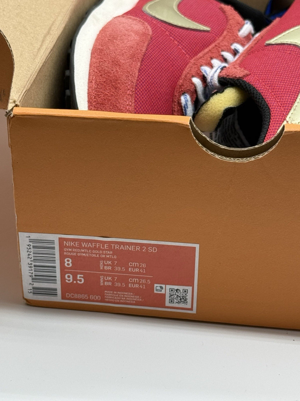 Nike Waffle Trainer 2 SD 'Gym Red x Metallic Gold' (2021) – UK 7