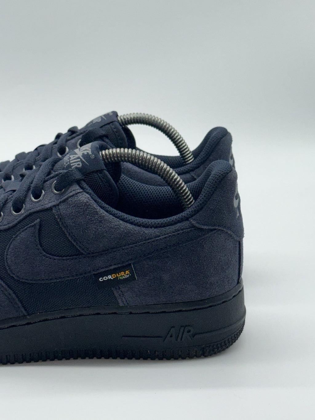 (2024) Nike Air Force 1 Cordura Dark Obsidian Navy Retro Suede Size UK 7