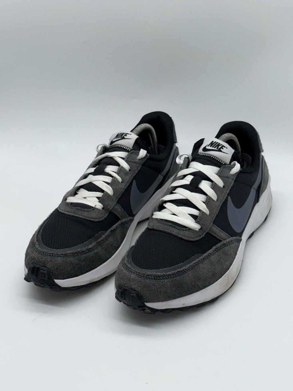(2024) Nike Waffle Debut Retro Trainers Black x Grey Men’s UK 9.5