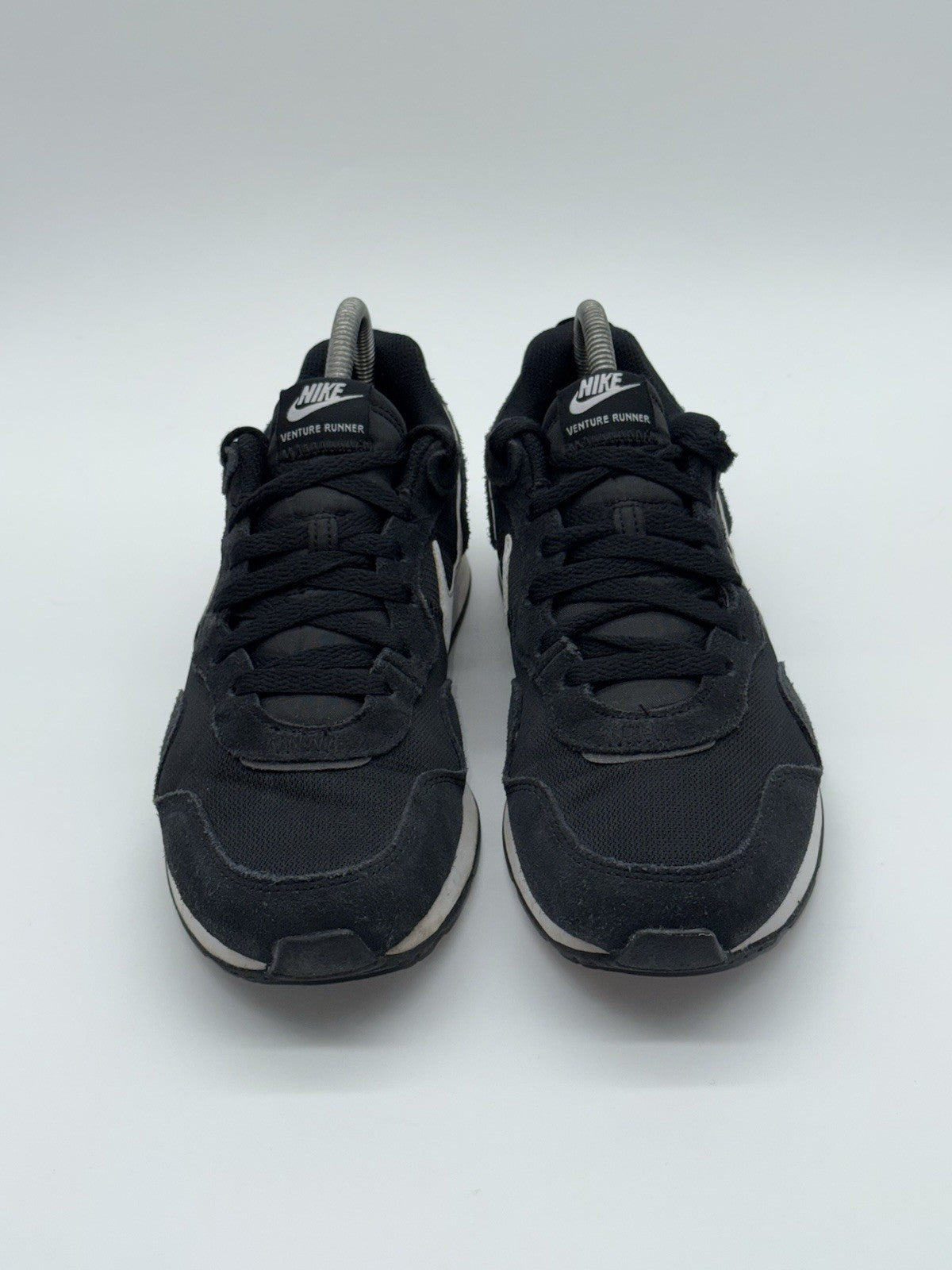 (2021) Nike Venture Runner Black White Suede Retro Trainers UK 7