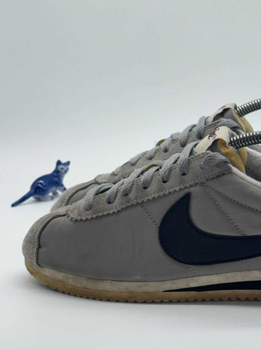 (2016) Nike Classic Cortez Nylon AW 'Grey Black' Retro Trainers Size UK 7