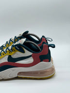 Nike Trainers Air Max 270 React White Teal Yellow Red Running Gym Men’s UK 8.5