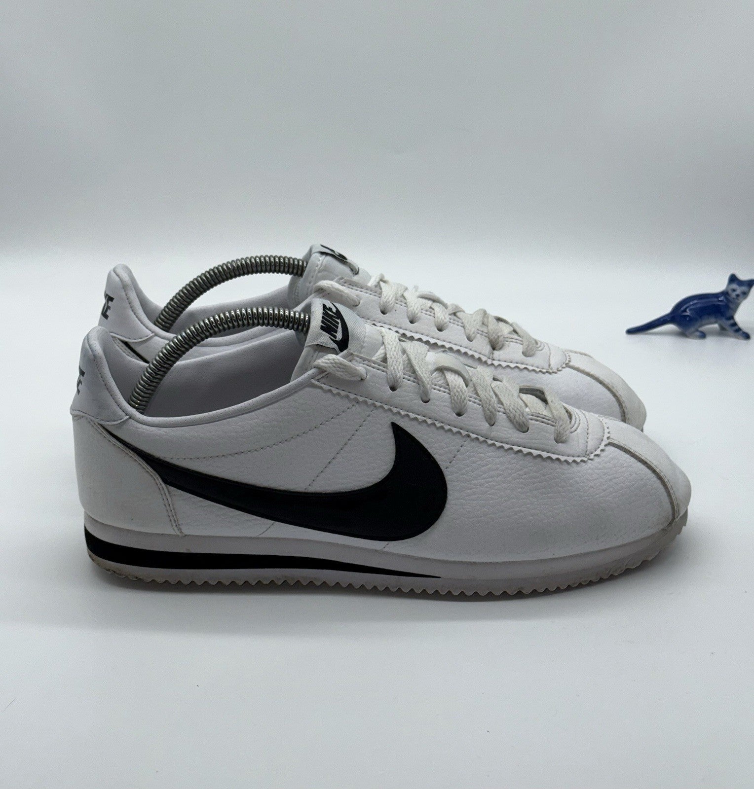 Nike Classic Cortez Leather OG Trainers (2018) White/Black Retro- UK 7.5 EU 42