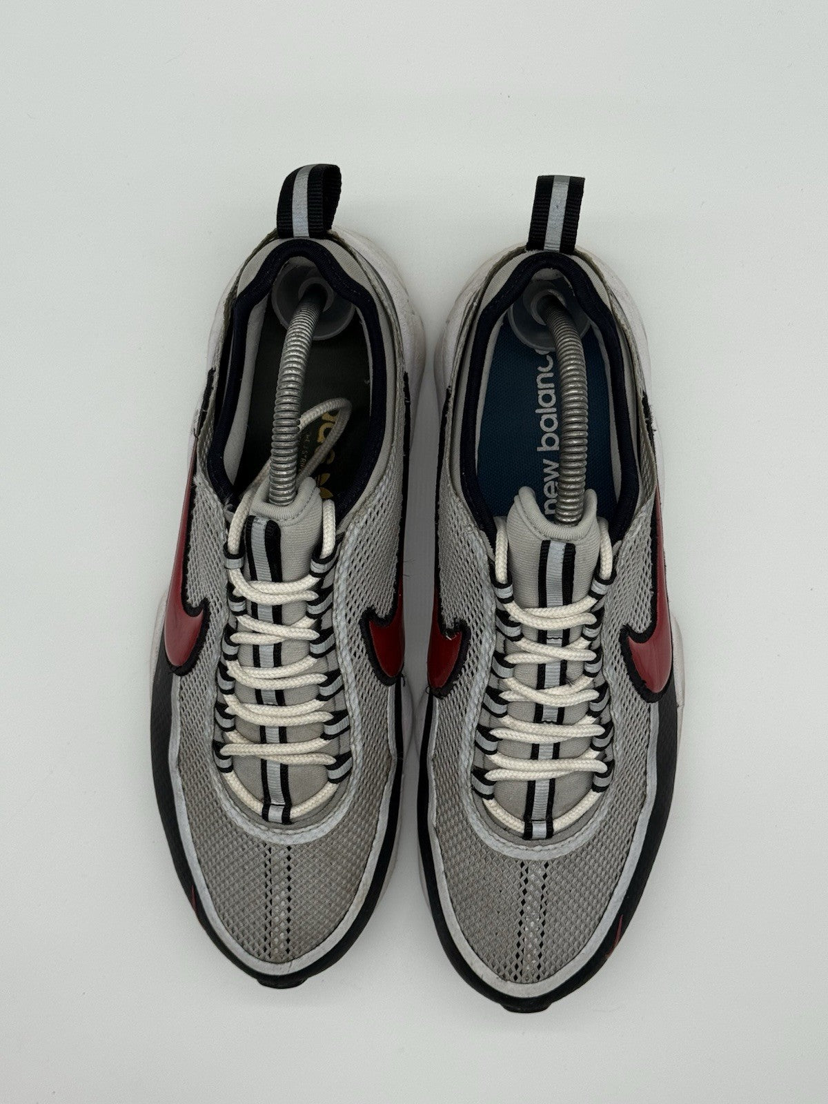 Nike Air Zoom Spiridon SP Metallic Silver Sport Red Men’s Retro Trainers UK 7