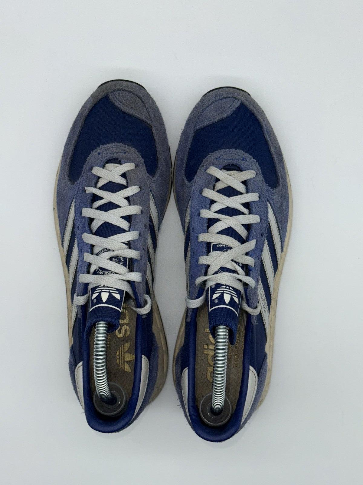 (2022) Adidas Originals TRX Vintage Blue x Cream x White Retro Trainers UK 6