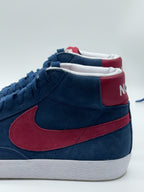 (2013) Nike Blazer Mid Suede Trainers Navy Blue/Red/White UK 9 (371761-461)