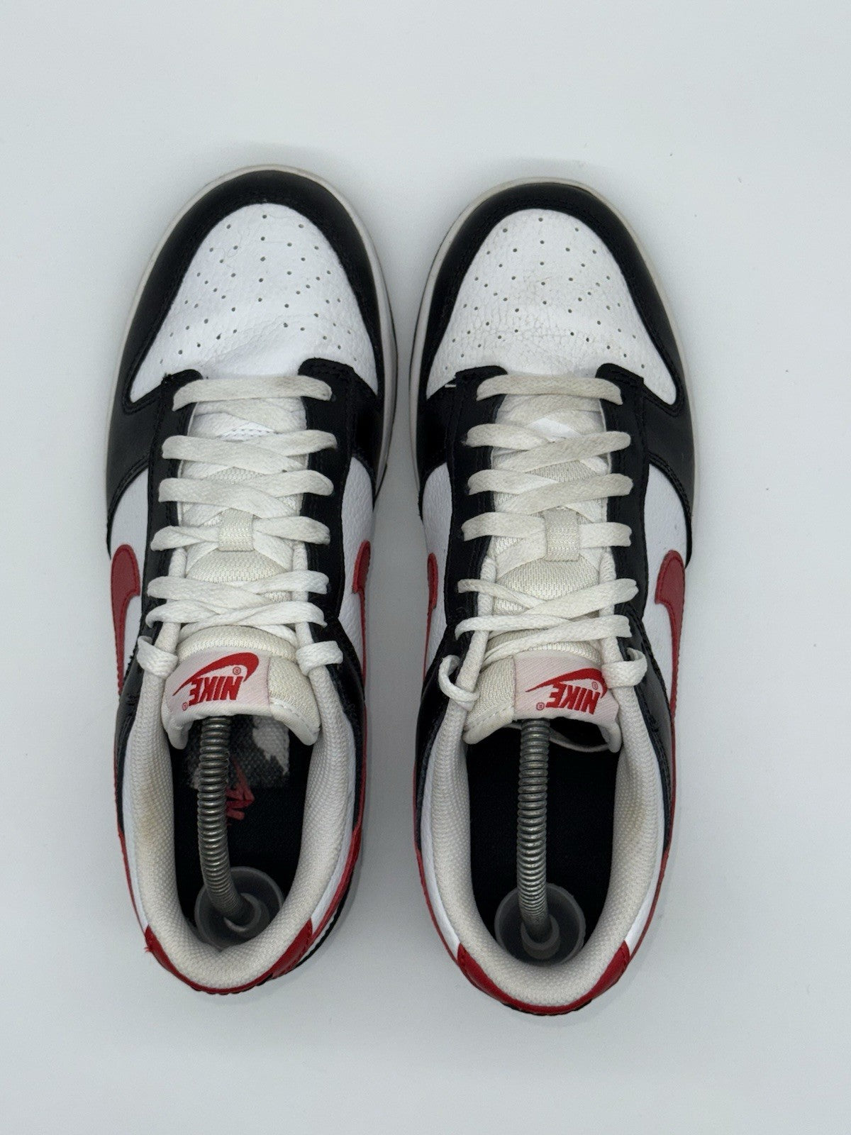(2022) Nike Dunk Low Retro Red Swoosh Panda Trainers Size UK 7.5
