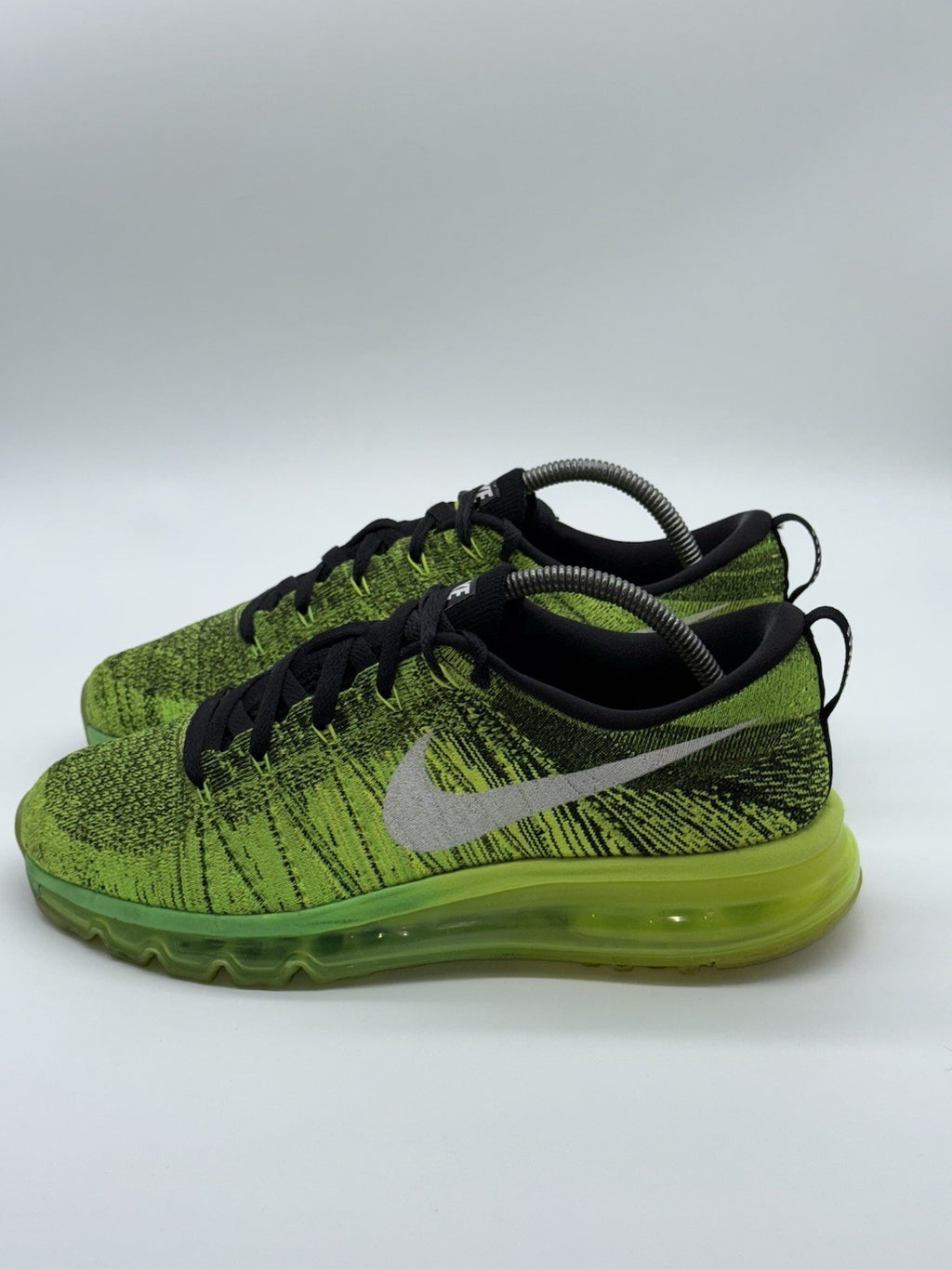 (2015) Nike Flyknit Air Max Voltage Green Volt x Black Retro Trainers UK 7.5