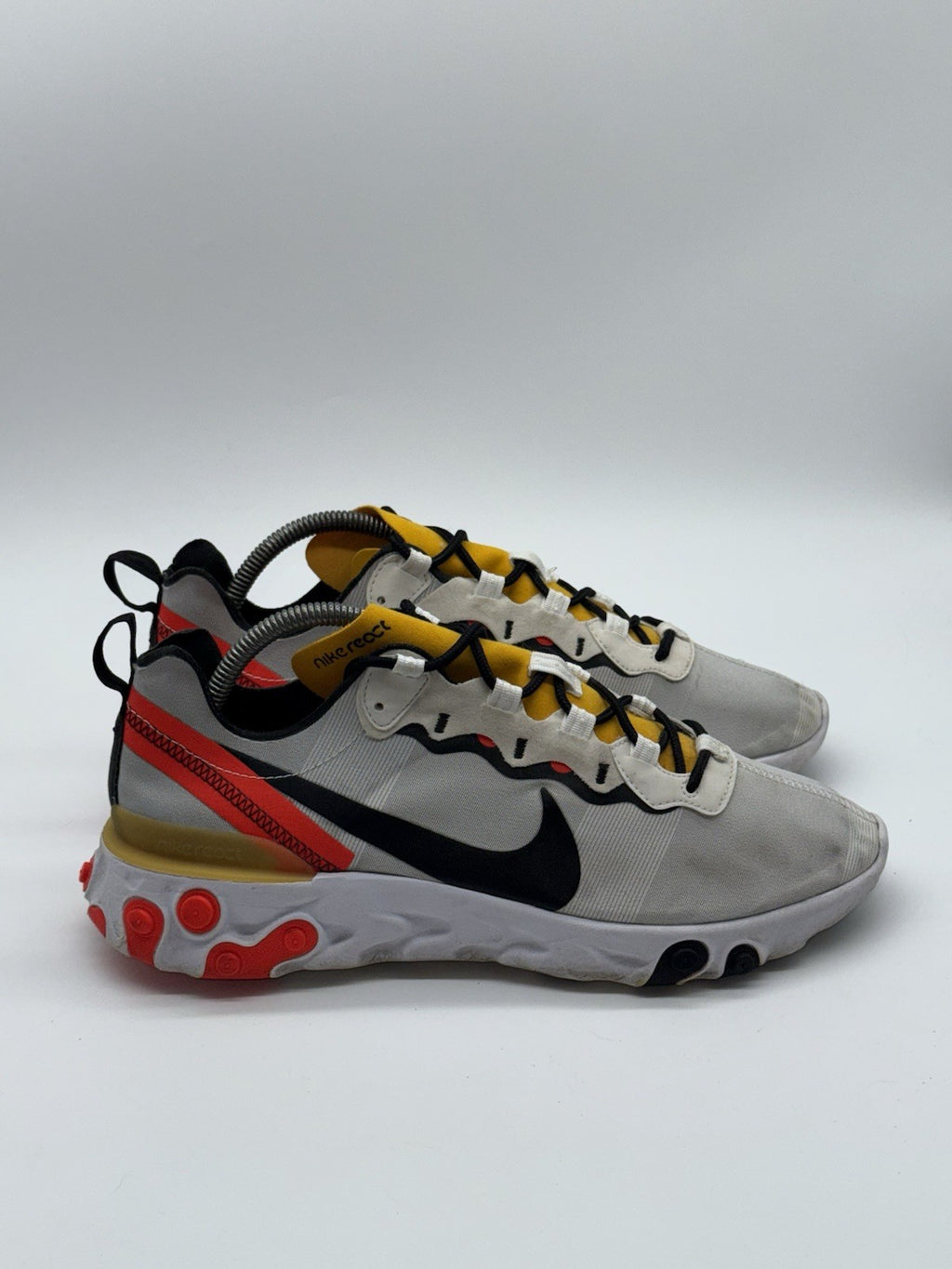 (2019) Nike React Element 55 White Black Crimson Gold Men's UK 8.5