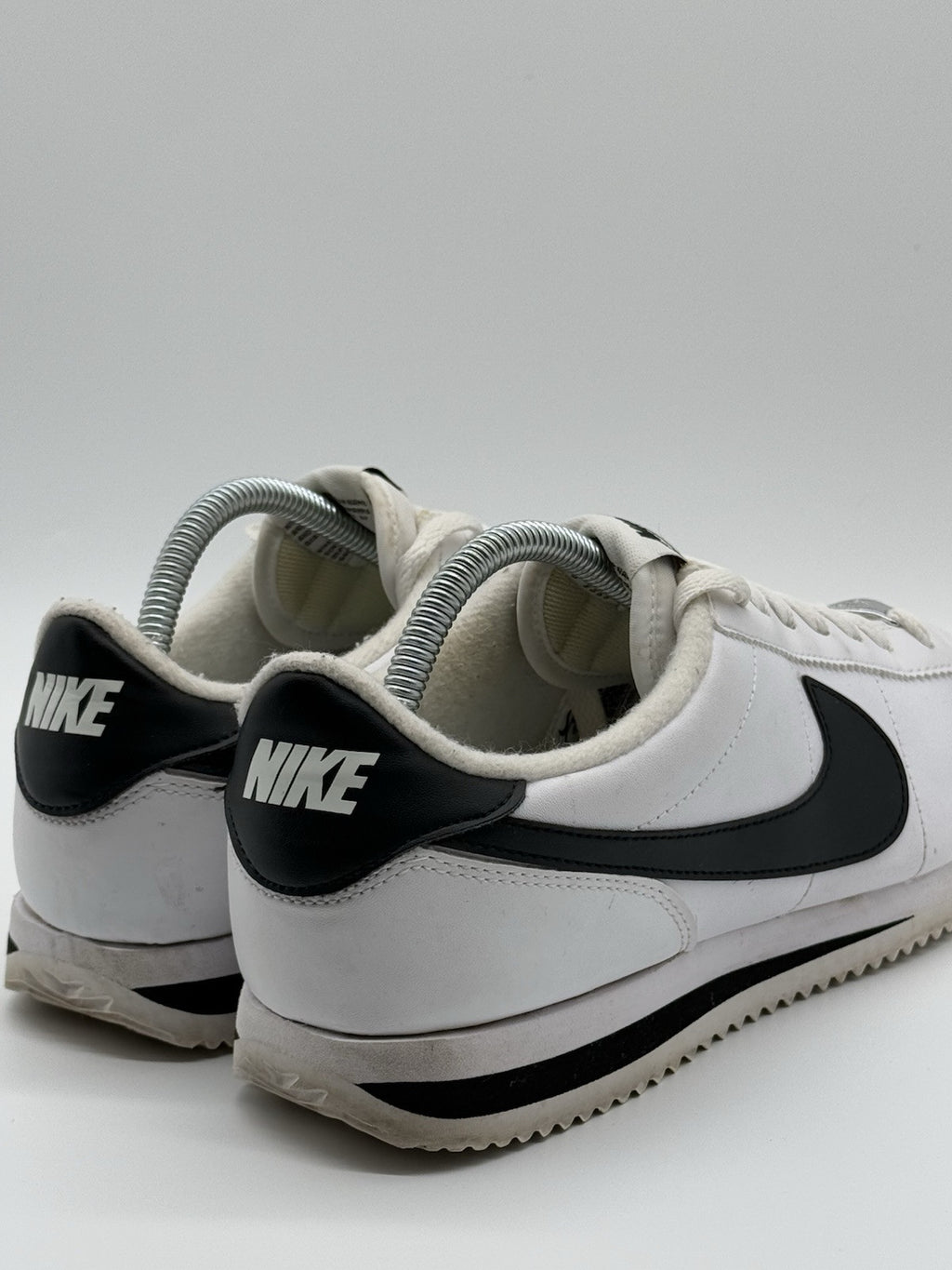 (2019) Nike Cortez Basic Leather OG Trainers - White Black - Size UK 7 (EU 41)